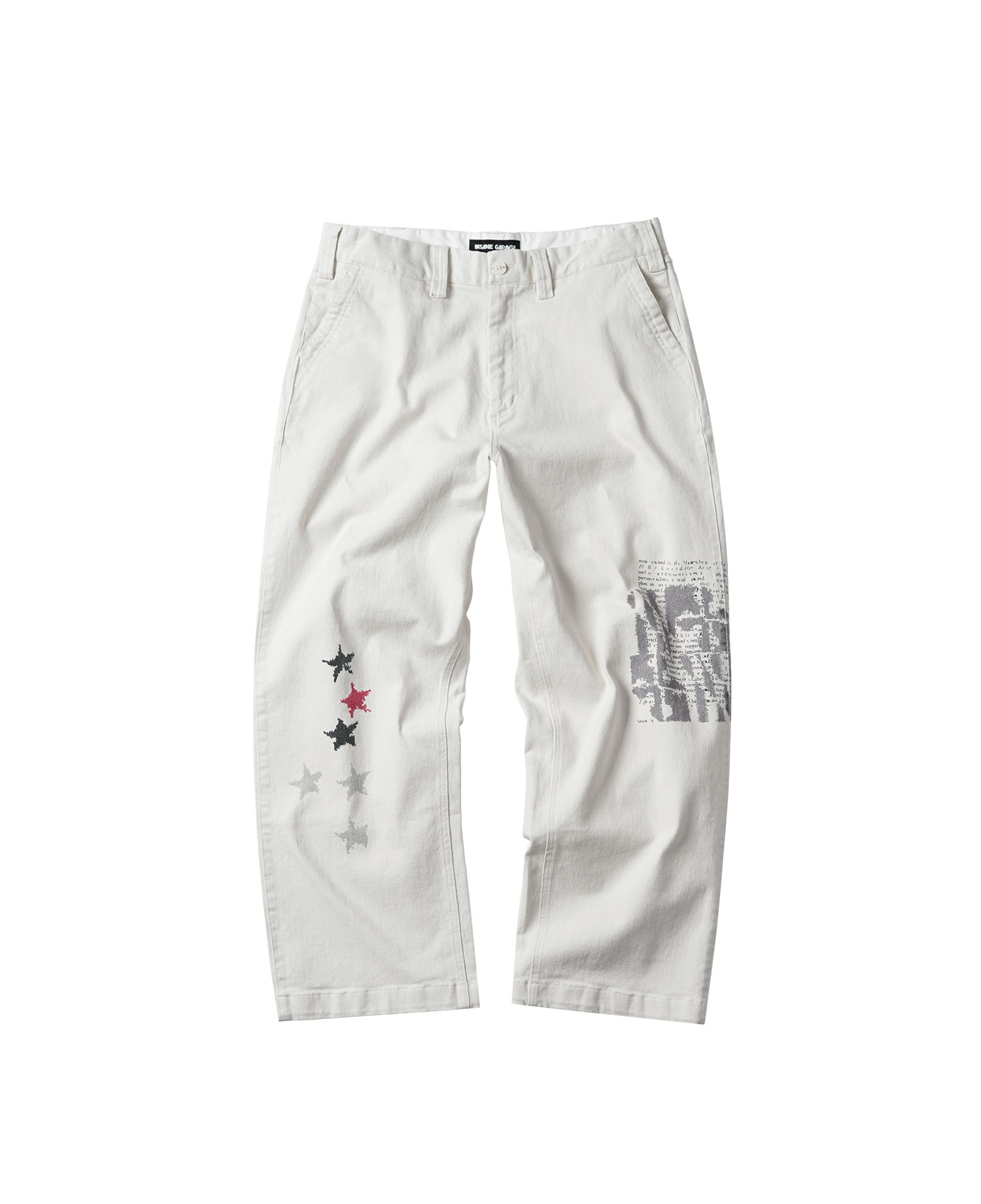 INSANE GRAPHIC WOVEN PANTS_ECRU