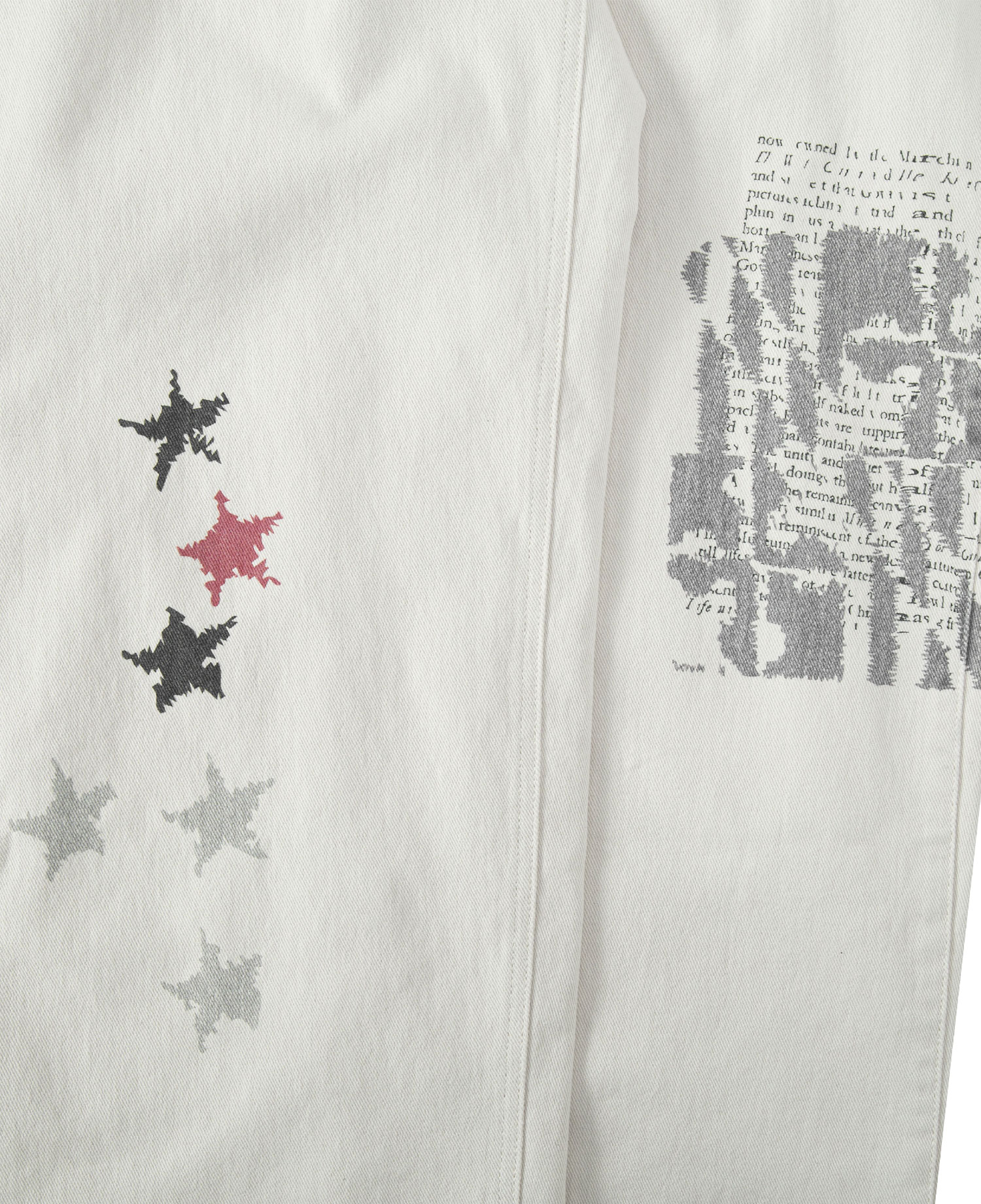 INSANE GRAPHIC WOVEN PANTS_ECRU