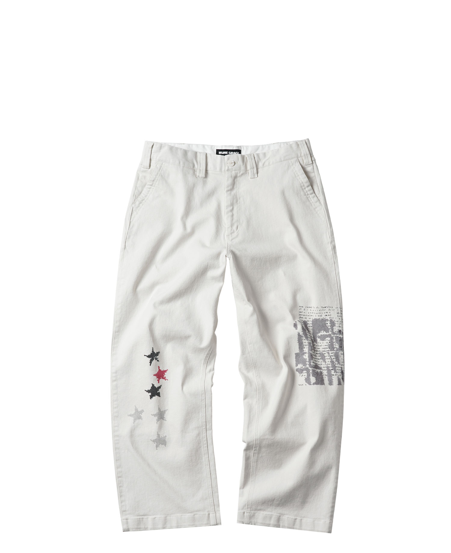 INSANE GRAPHIC WOVEN PANTS_ECRU