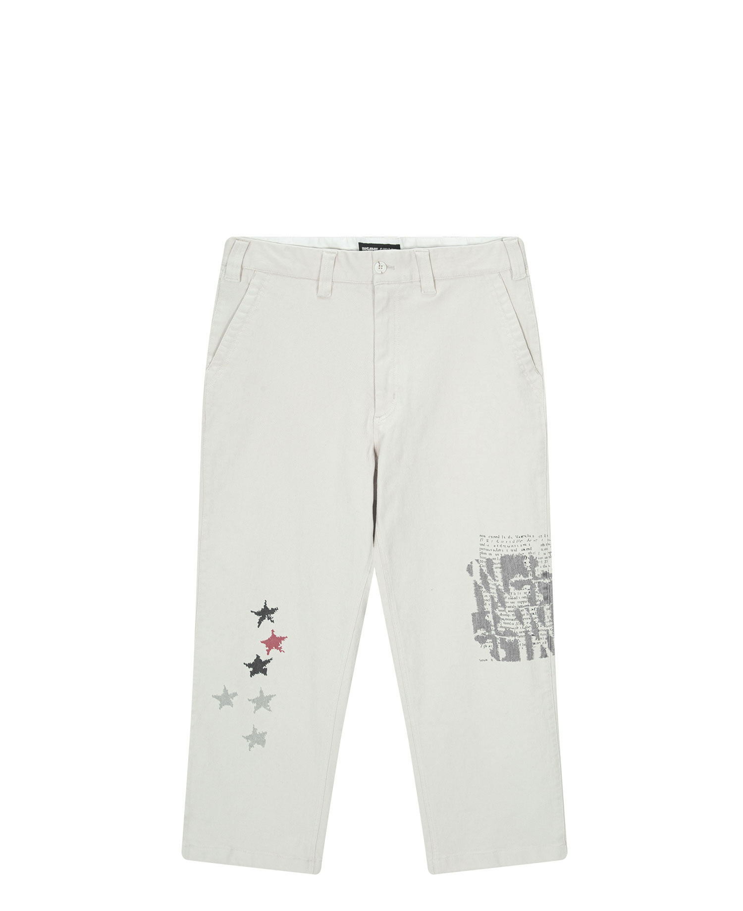 INSANE GRAPHIC WOVEN PANTS_ECRU