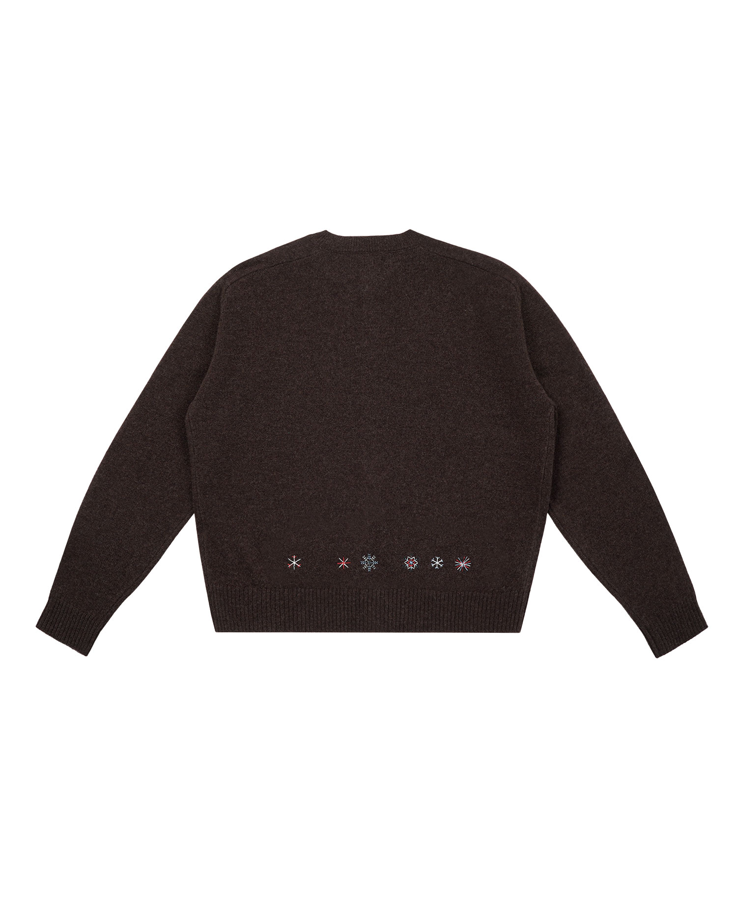 INSANE WOOL ROUND KNIT CARDIGAN_BROWN