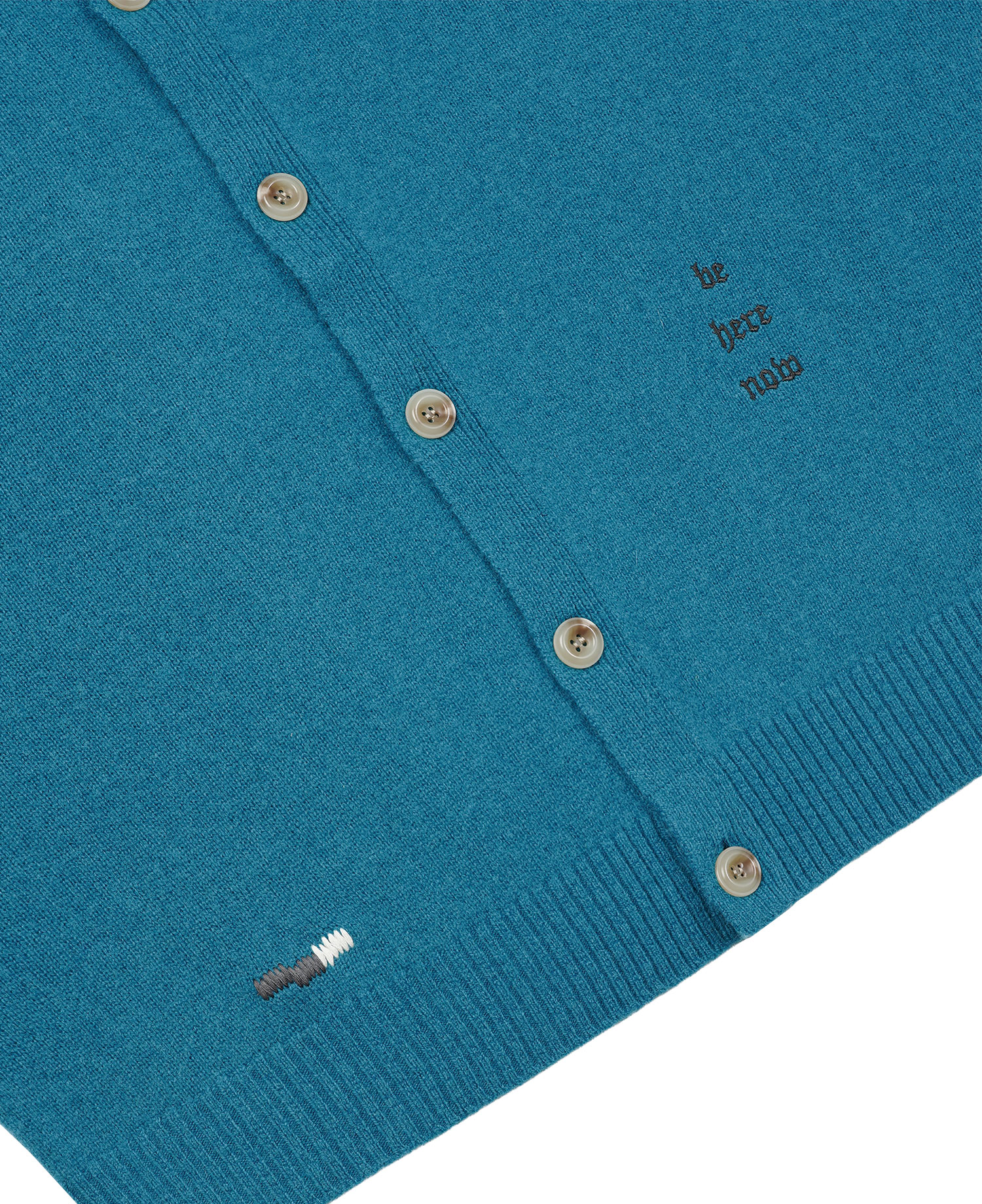 INSANE WOOL ROUND KNIT CARDIGAN_TEAL