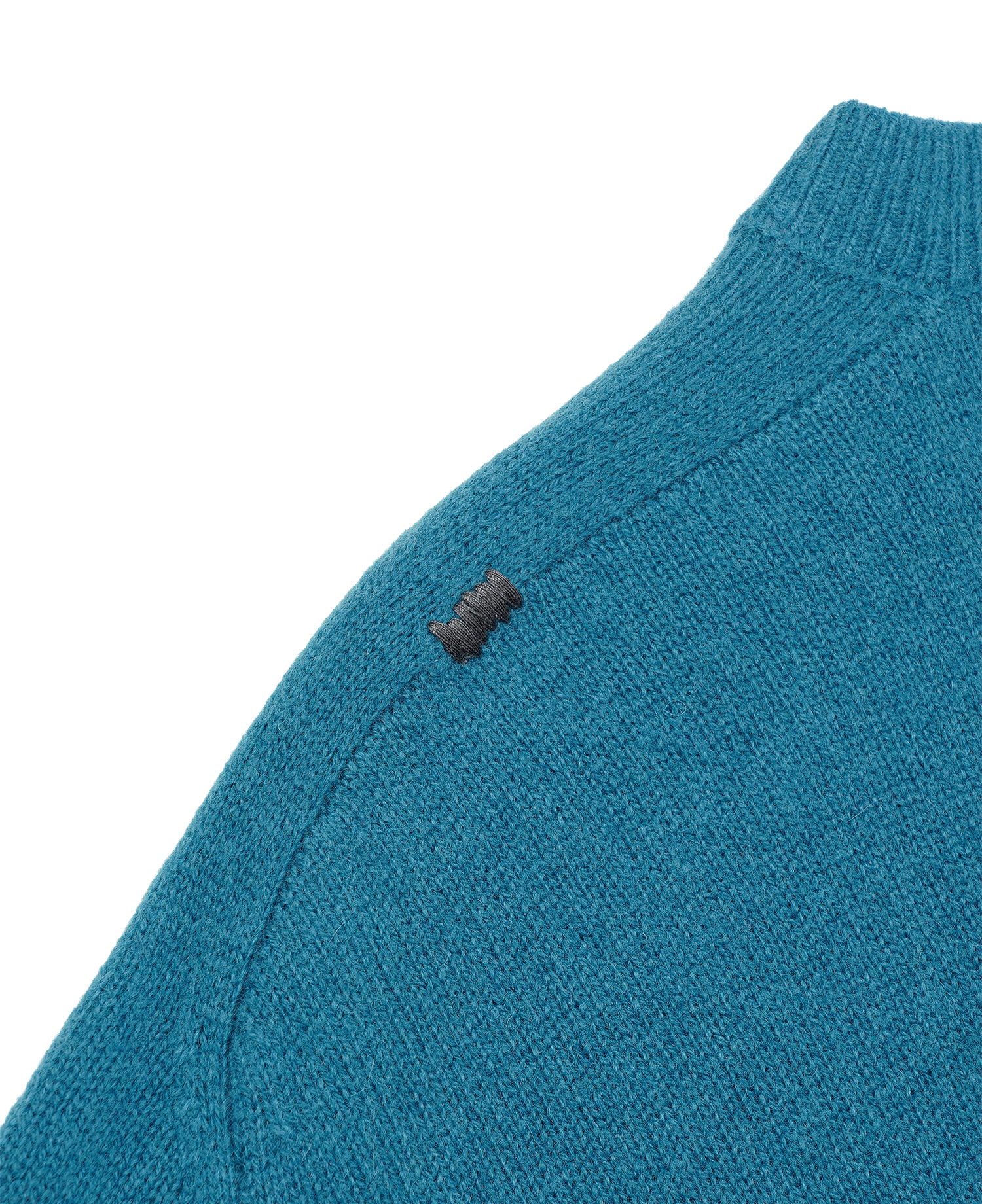 INSANE WOOL ROUND KNIT CARDIGAN_TEAL