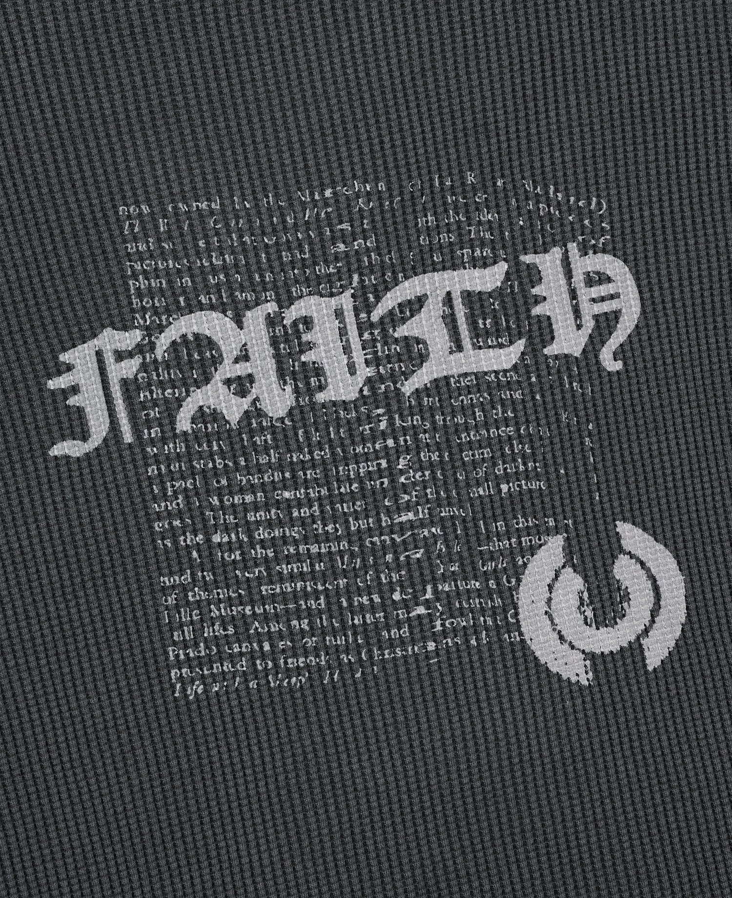 INSANE WAFFLE GRAPHIC LONG SLV_CHARCOAL