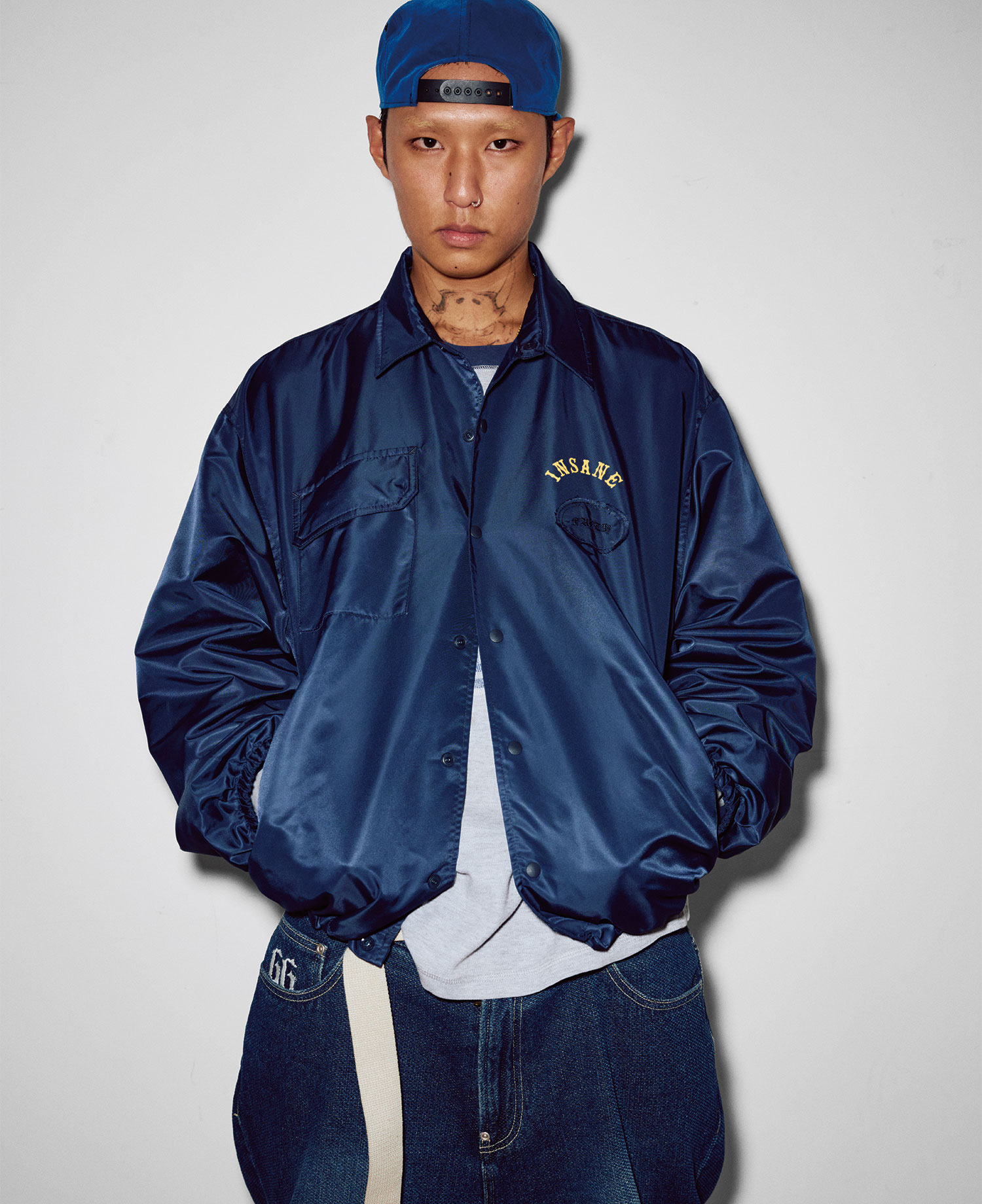 INSANE PENTAGRAM THINSULATE JACKET_NAVY