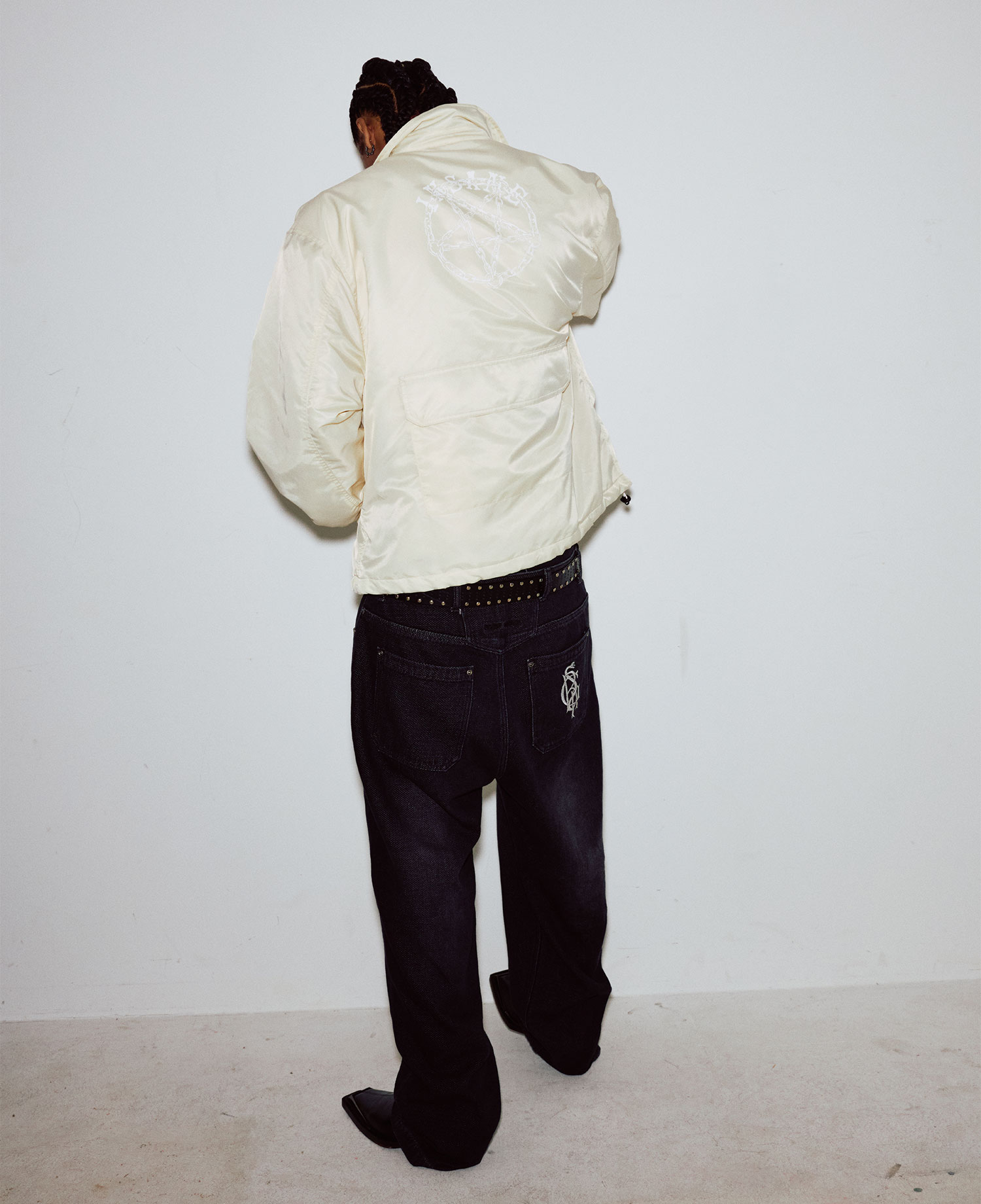 INSANE PENTAGRAM THINSULATE JACKET_IVORY