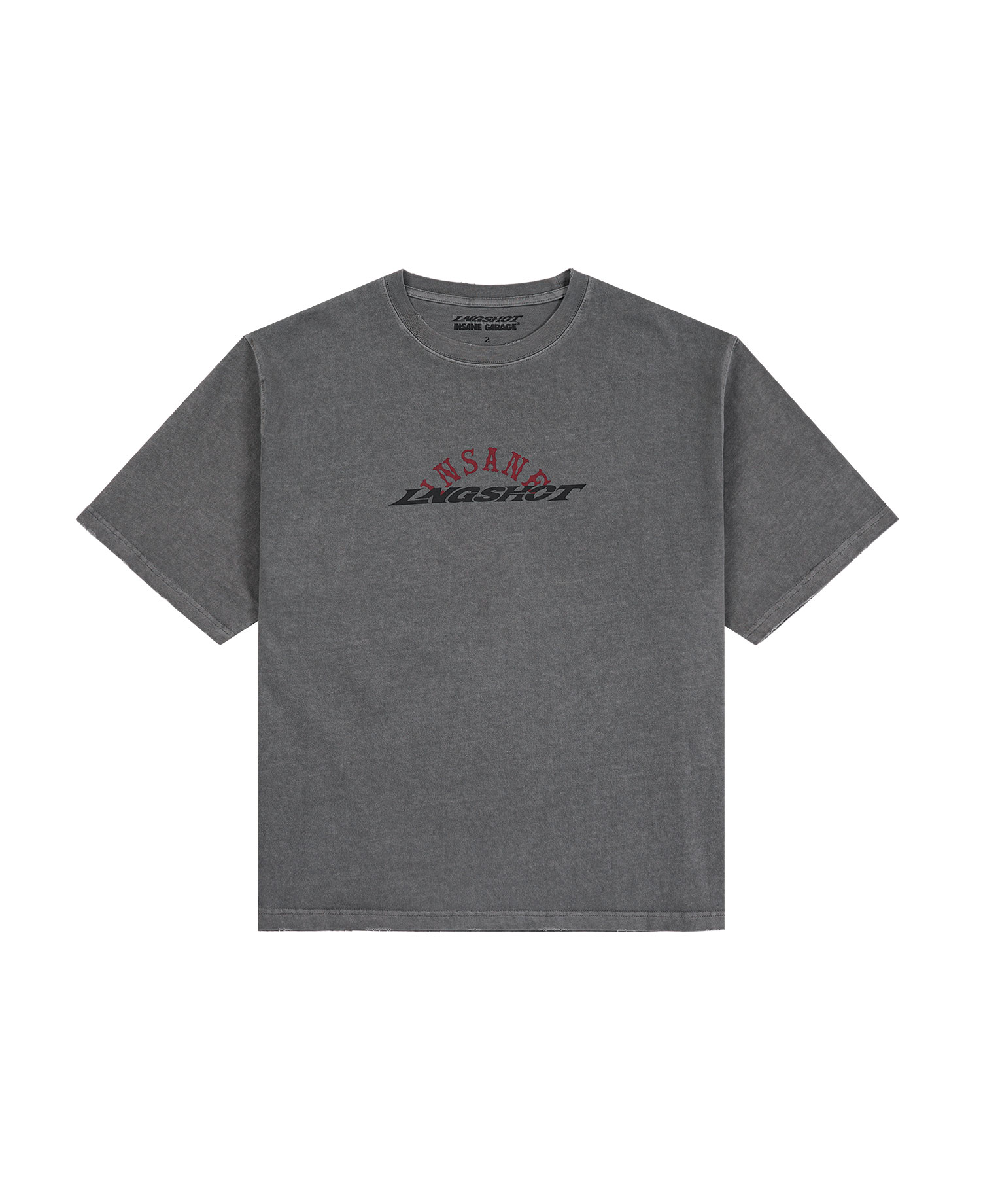LNGSHOT X INSANE LOGO T-SHIRT_CHARCOAL (SOLD OUT)
