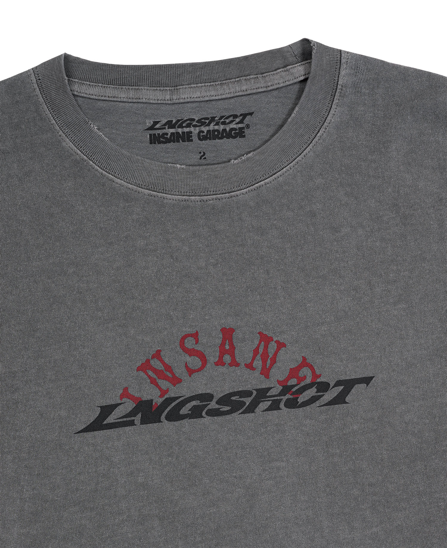 LNGSHOT X INSANE LOGO T-SHIRT_CHARCOAL (SOLD OUT)