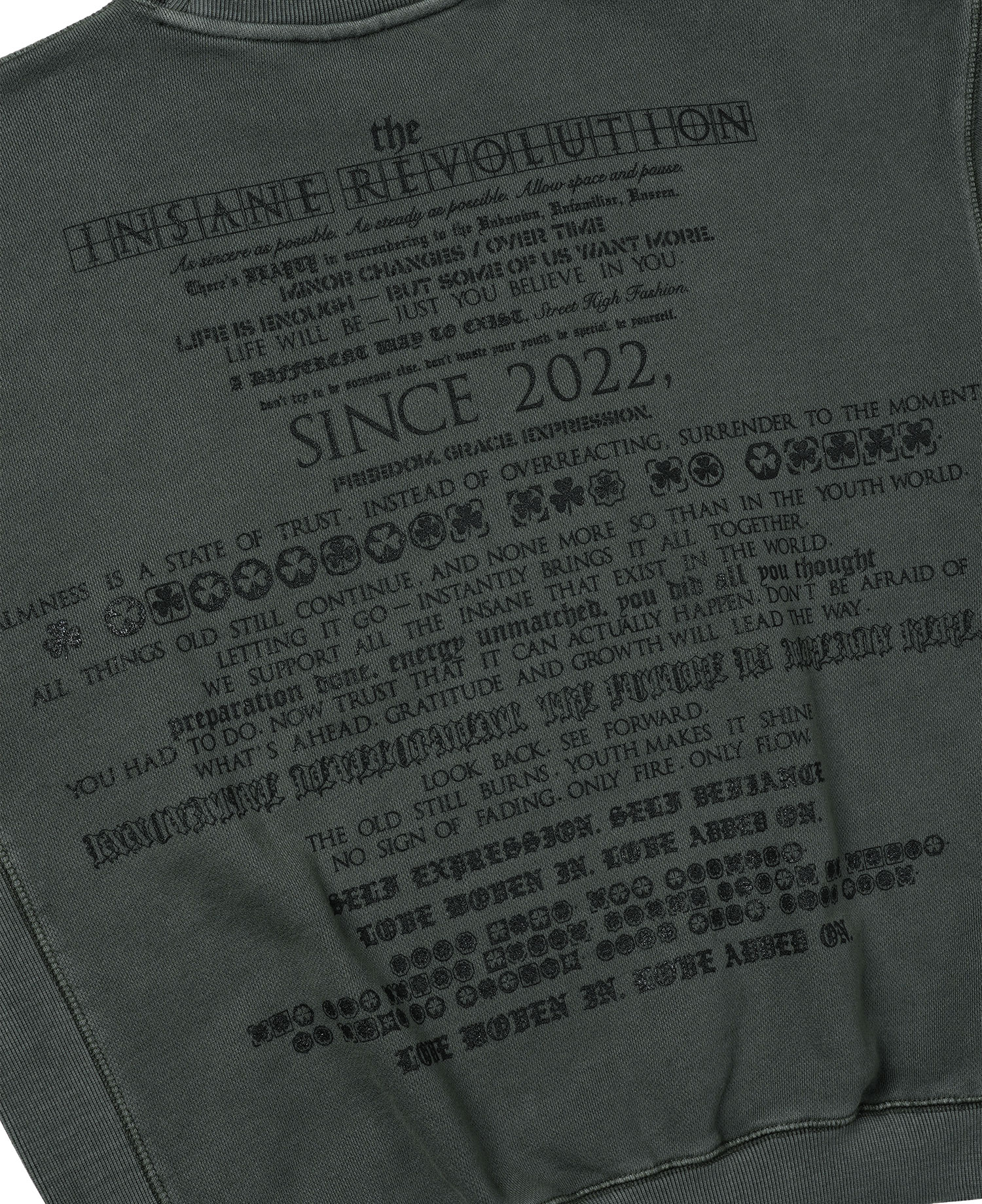 INSANE MODS SYMBOL SWEAT SHIRT_KHAKI