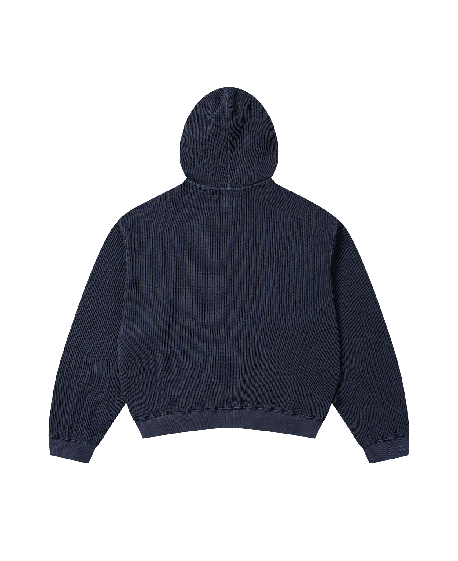 INSANE WASHED WAFFLE HOODIE_NAVY