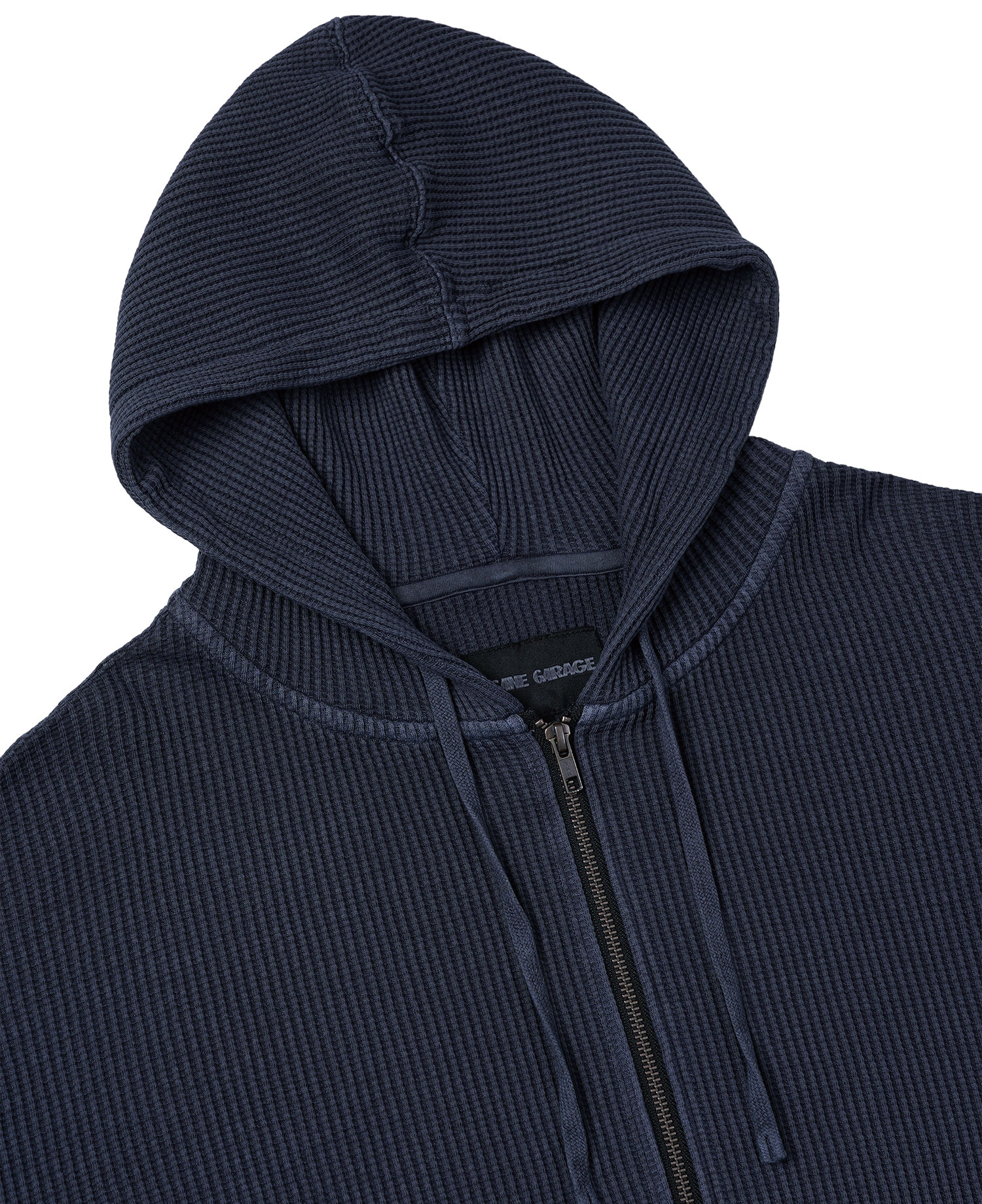 INSANE WASHED WAFFLE HOODIE_NAVY