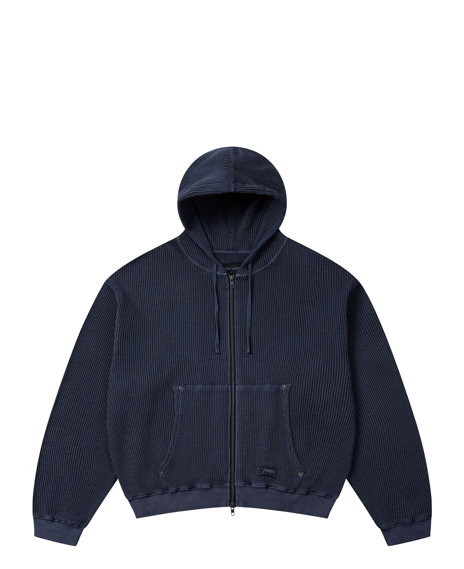 INSANE WASHED WAFFLE HOODIE_NAVY