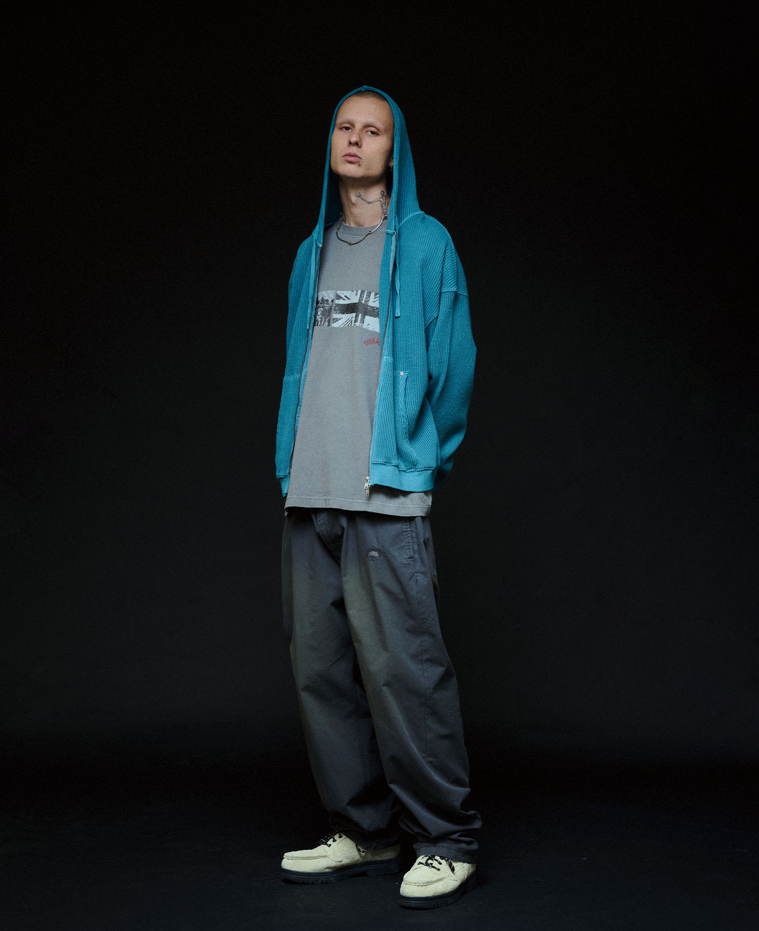 INSANE VINTAGE COTTON PANTS_GRAY