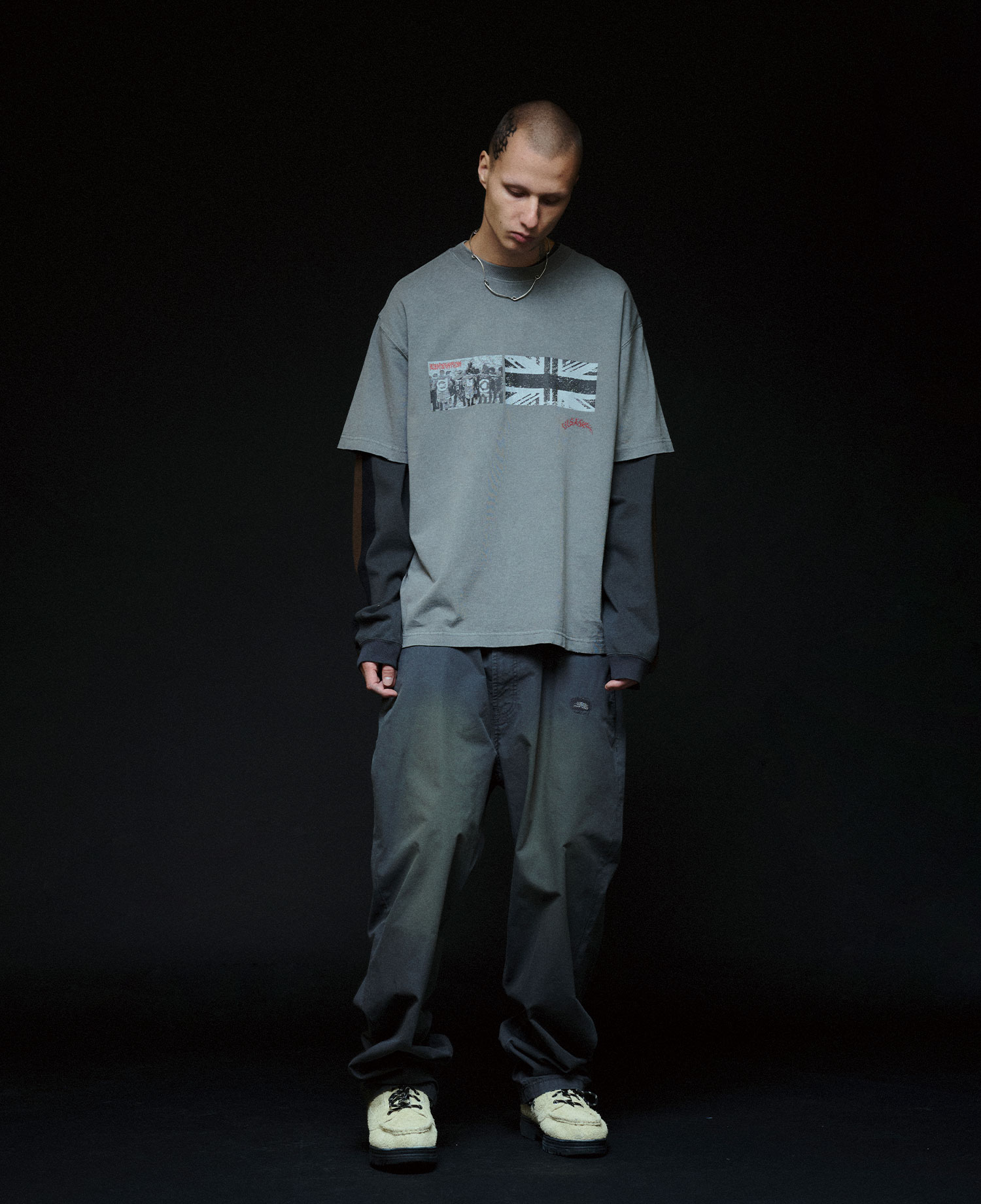 INSANE VINTAGE COTTON PANTS_GRAY