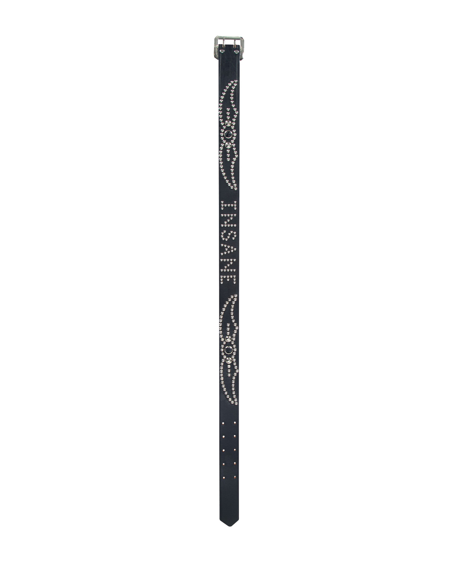 INSANE WING STUDDED LEATHER BELT_BLACK (CUSTOM ORDER)