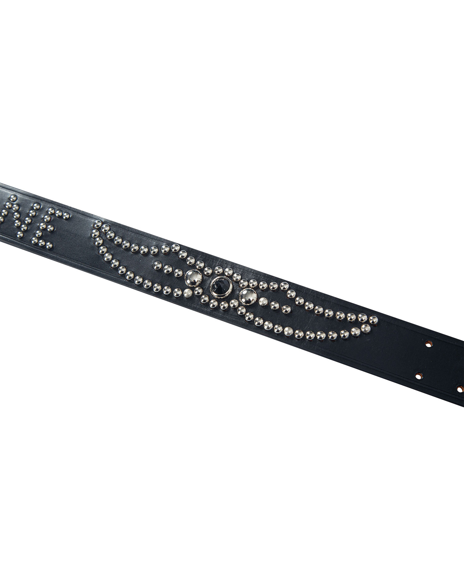 INSANE WING STUDDED LEATHER BELT_BLACK (CUSTOM ORDER)