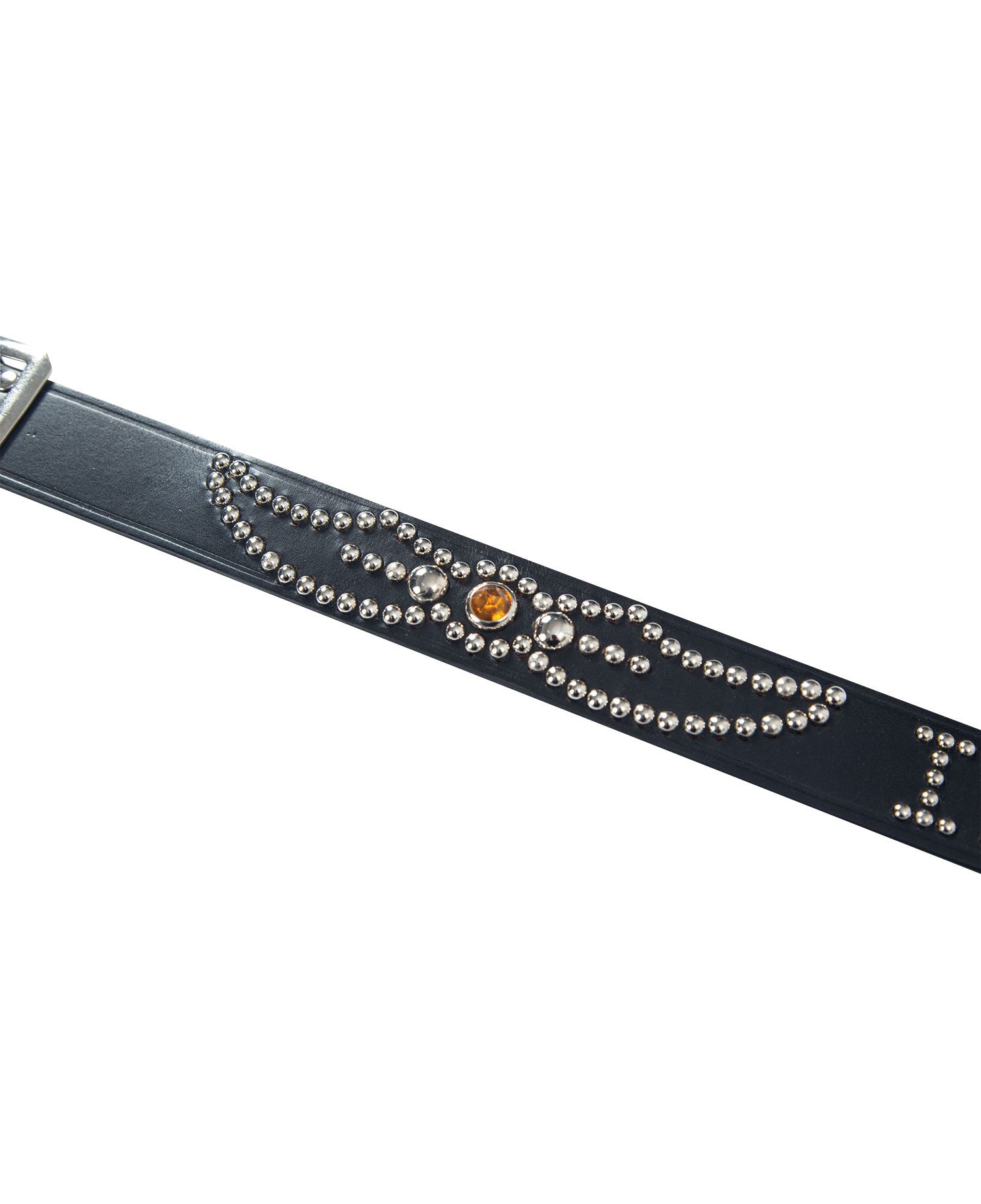 INSANE WING STUDDED LEATHER BELT_BLACK (CUSTOM ORDER)