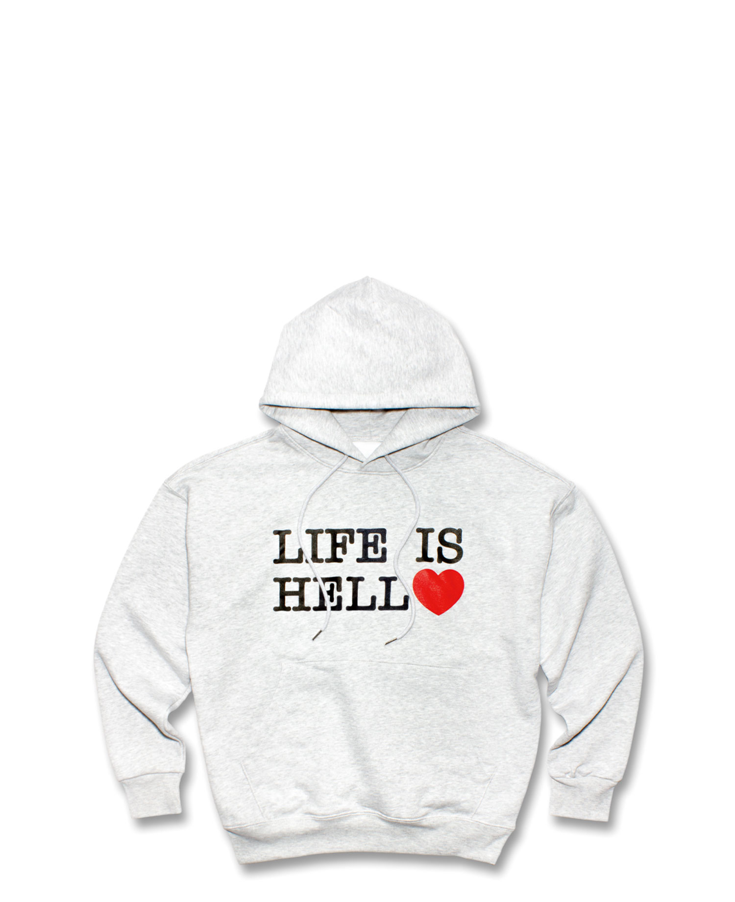 [MEDIUMS] LIFE IS HELL HOODIE_LIGHT GRAY