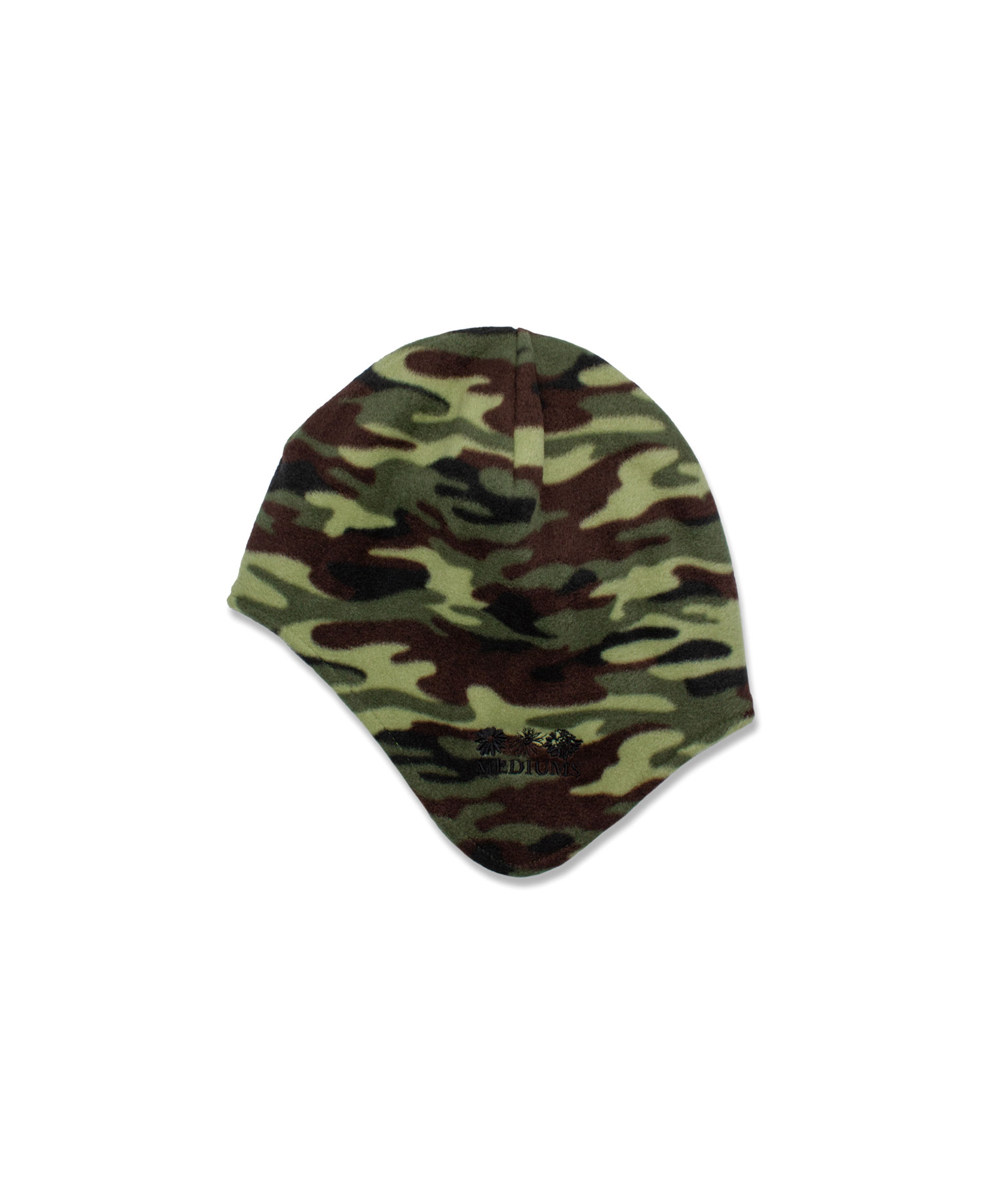 [MEDIUMS] SUNFLOWER LOGO EAR FLAP FLEECE BEANIE_WOODLAND CAMO