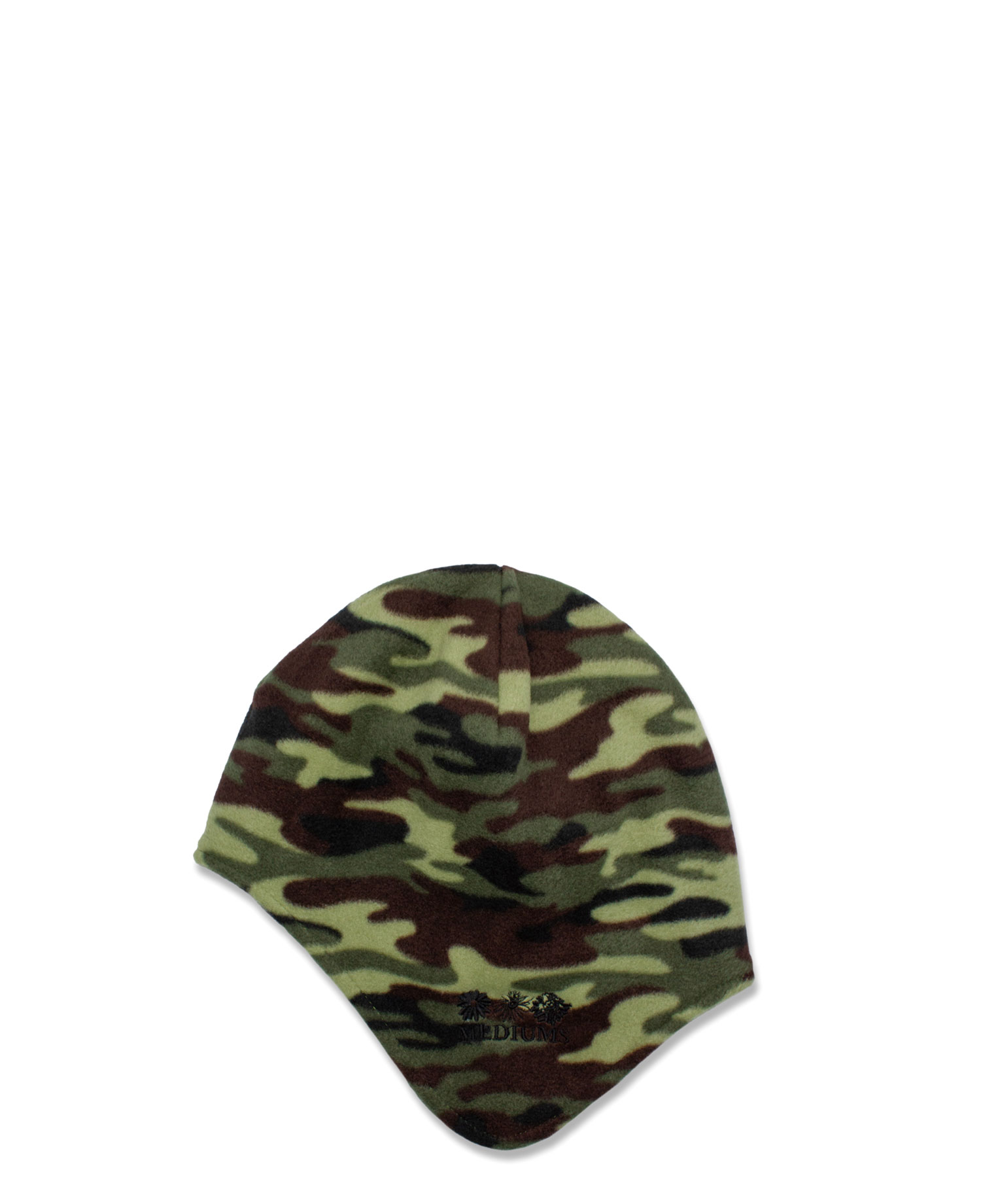 [MEDIUMS] SUNFLOWER LOGO EAR FLAP FLEECE BEANIE_WOODLAND CAMO