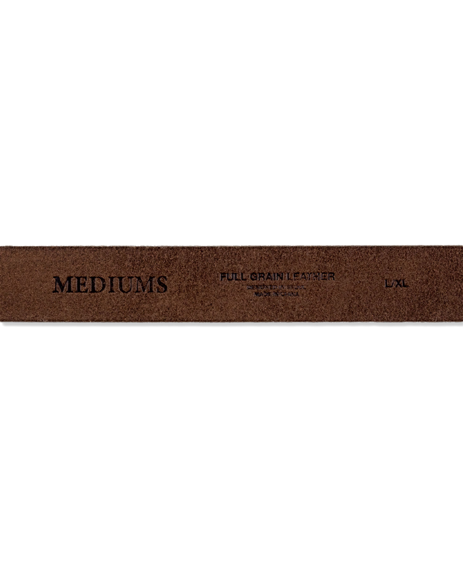 [MEDIUMS] DISTRESSED FULL-GRAIN LEATHER BELT_BROWN