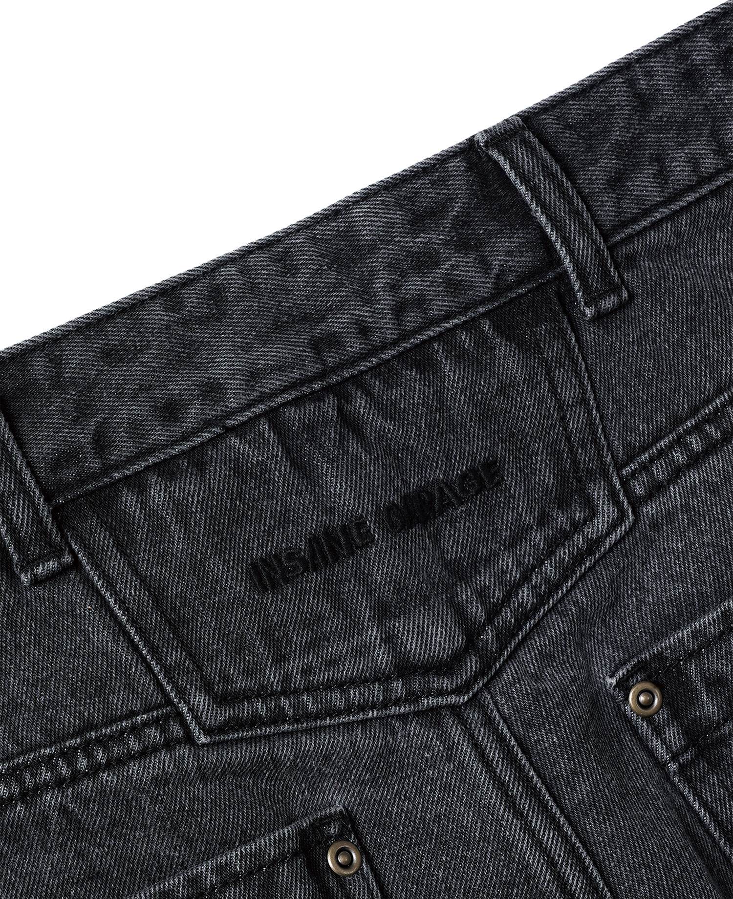 INSANE WASHED DENIM PANTS_BLACK