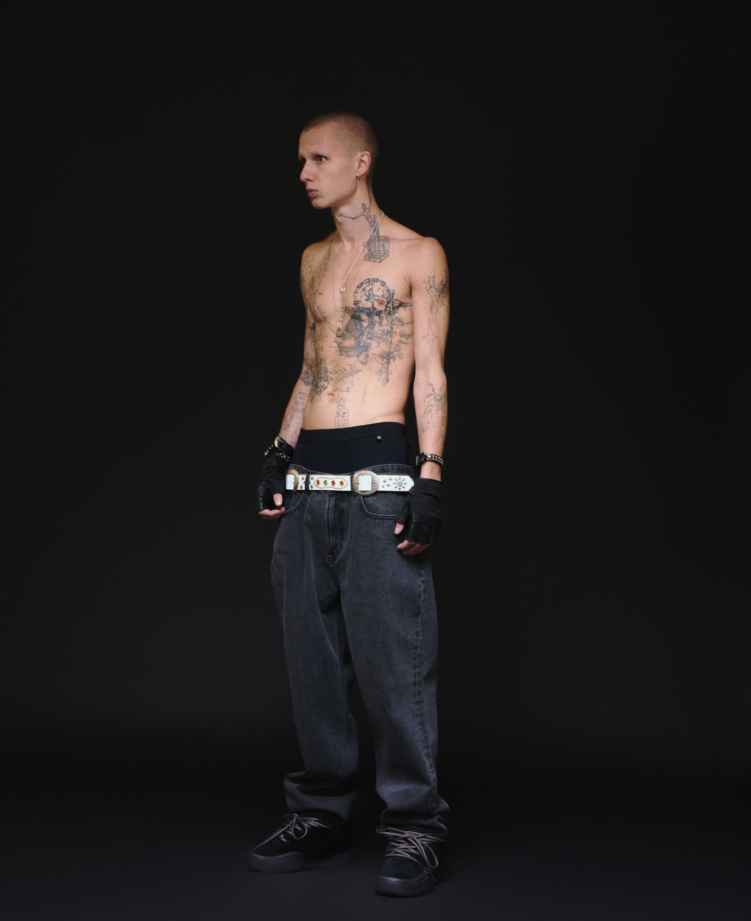 INSANE WASHED DENIM PANTS_BLACK
