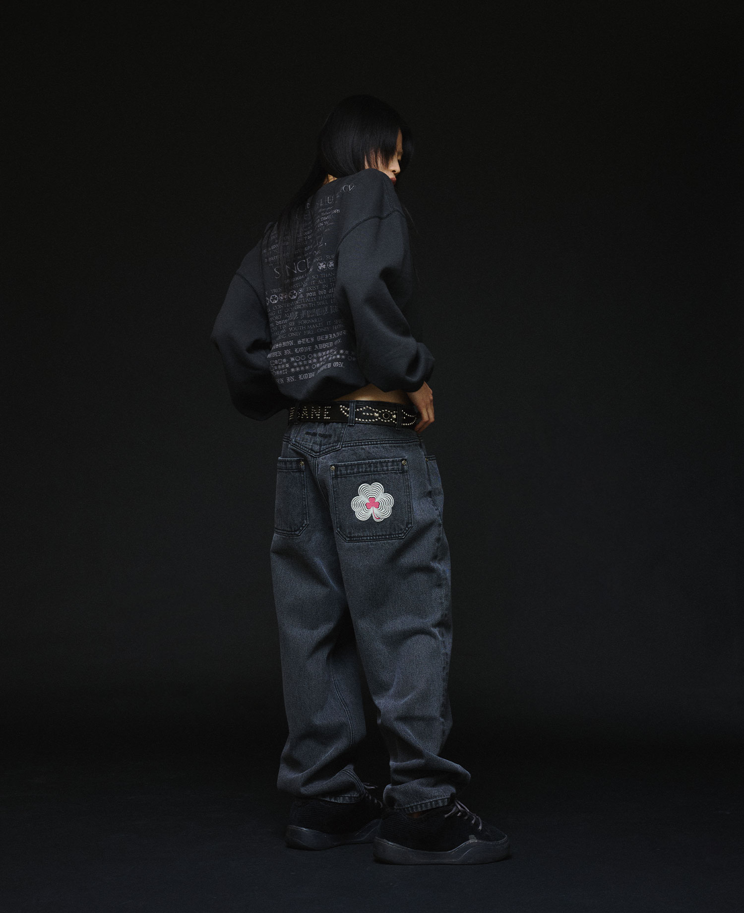 INSANE WASHED DENIM PANTS_BLACK