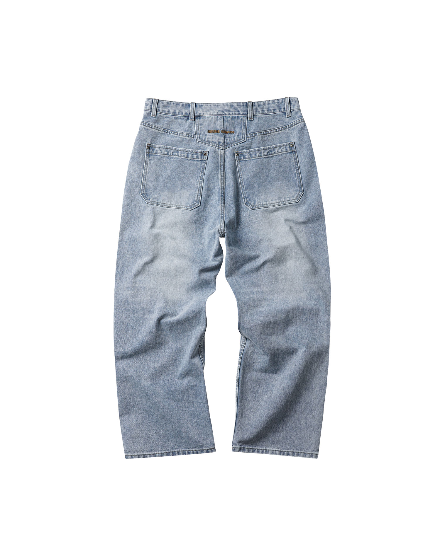 INSANE LETTERING DENIM PANTS_LIGHT BLUE