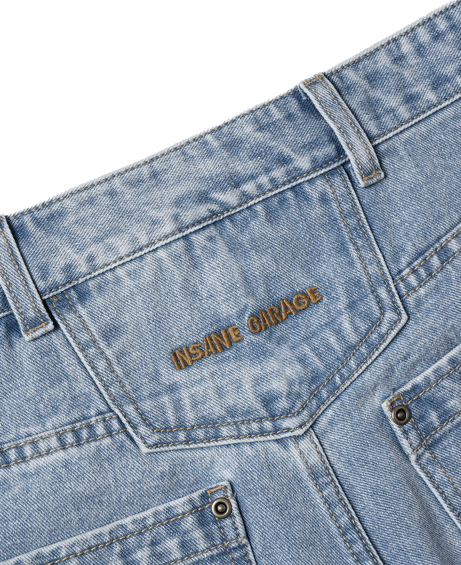 INSANE LETTERING DENIM PANTS_LIGHT BLUE