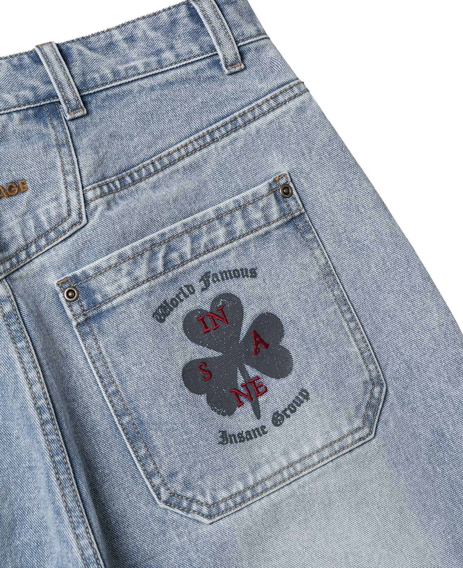 INSANE GRAPHIC DENIM PANTS_LIGHT BLUE