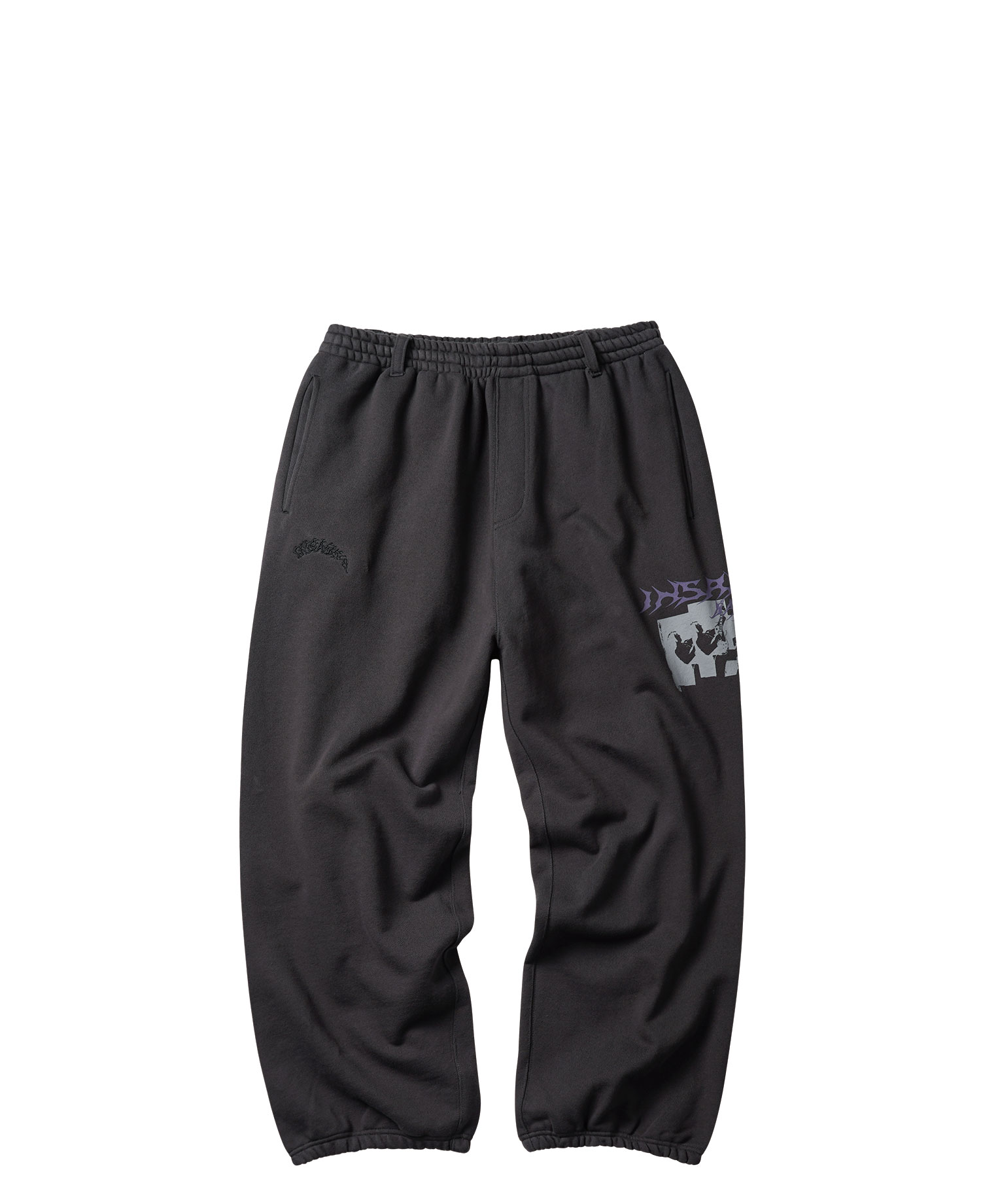 INSANE GRAPHIC LOGO SWEAT PANTS_CHARCOAL