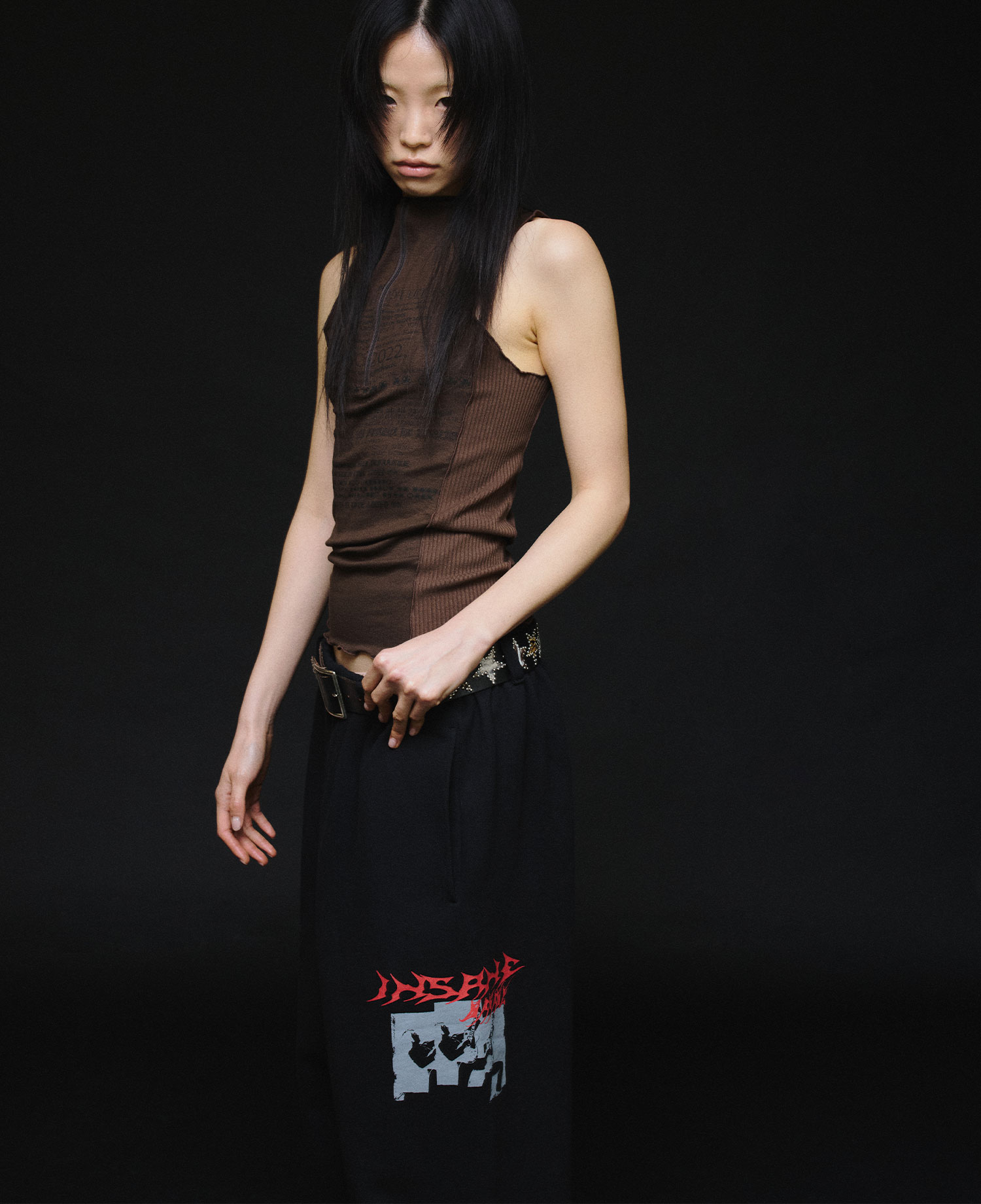 INSANE GRAPHIC LOGO SWEAT PANTS_BLACK