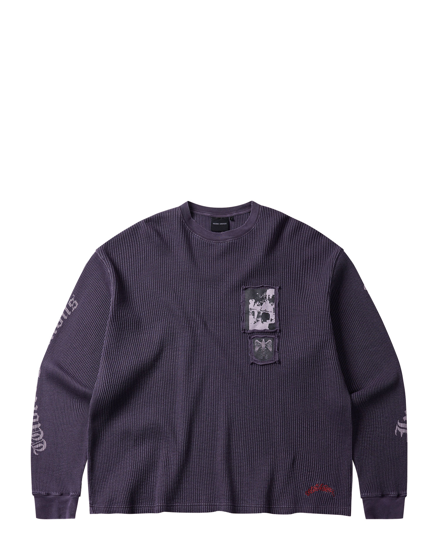 INSANE GRAPHIC PATCH WAFFLE LONG SLV_PURPLE
