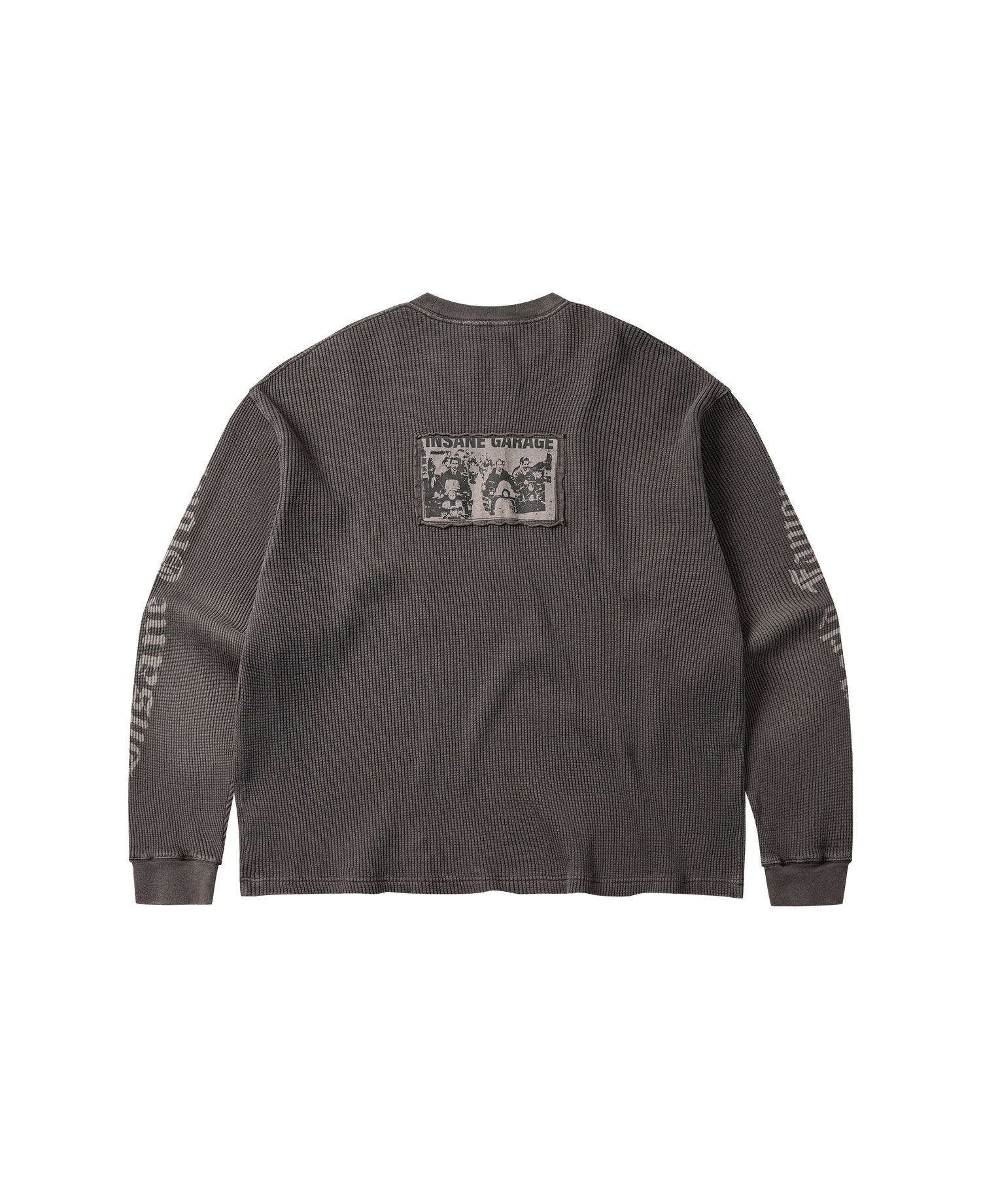 INSANE GRAPHIC PATCH WAFFLE LONG SLV_BROWN