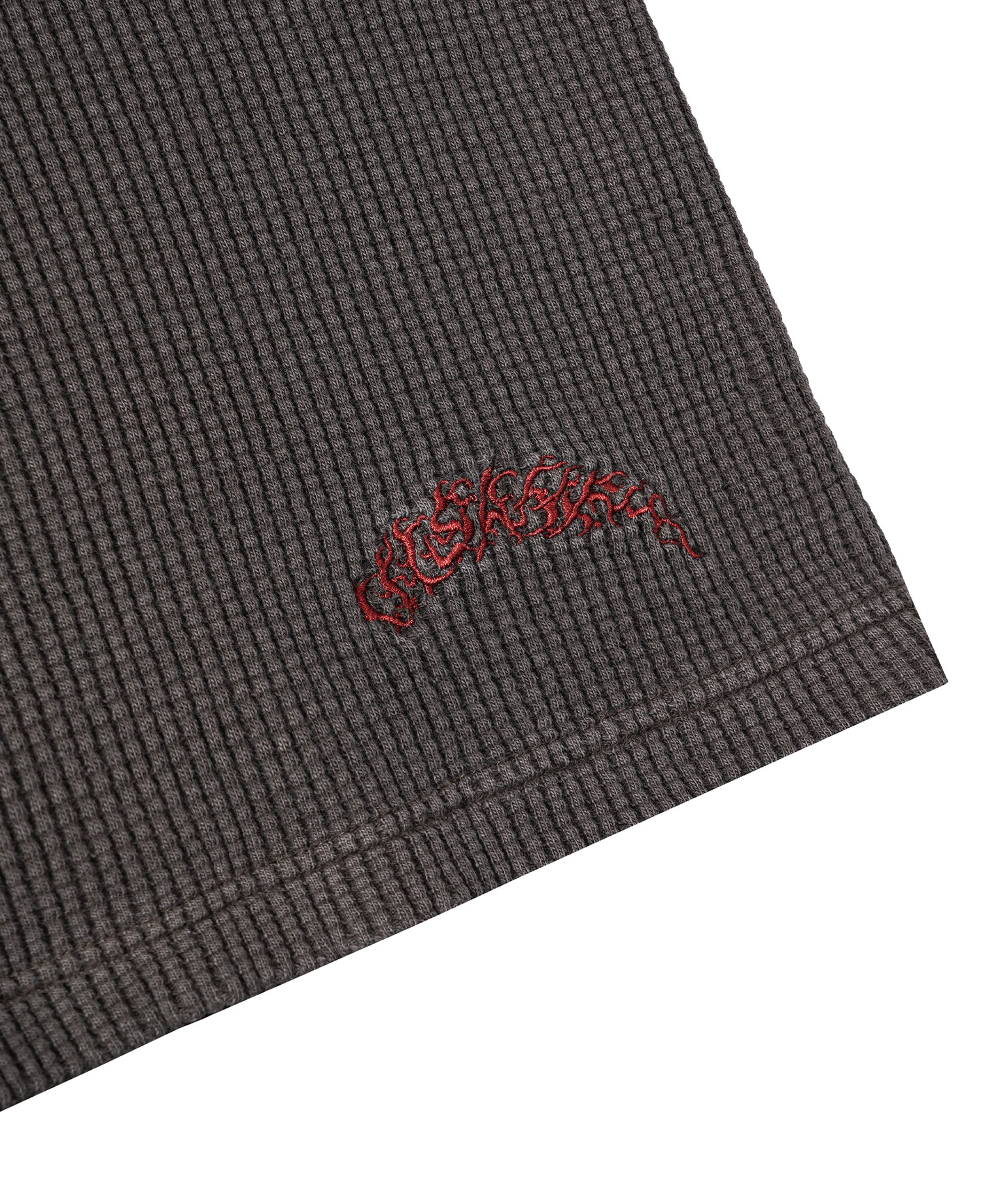 INSANE GRAPHIC PATCH WAFFLE LONG SLV_BROWN