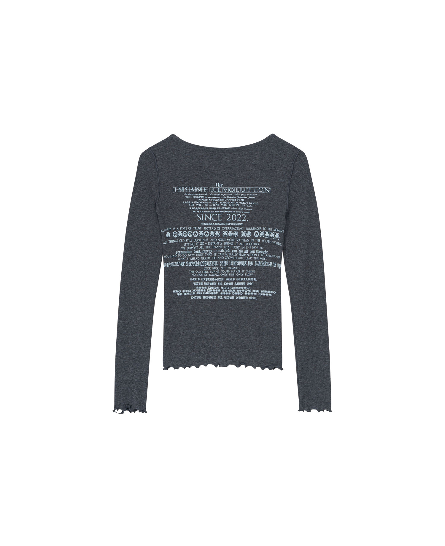 INSANE WOMEN CARDIGAN_CHARCOAL