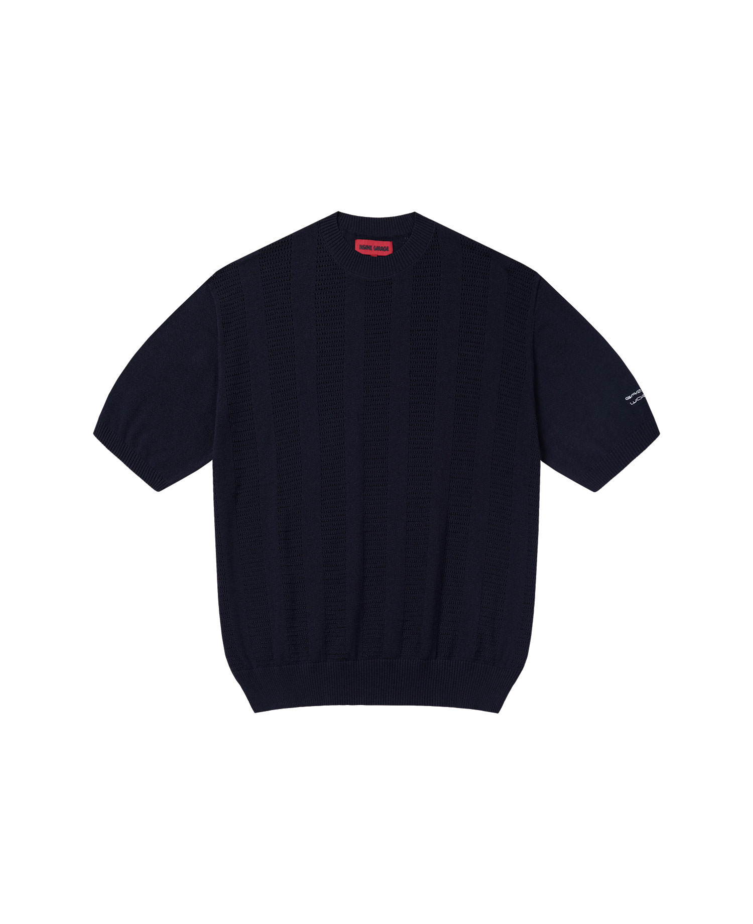 INSANE PUNCHING KNIT SHORT SLEEVE NAVY