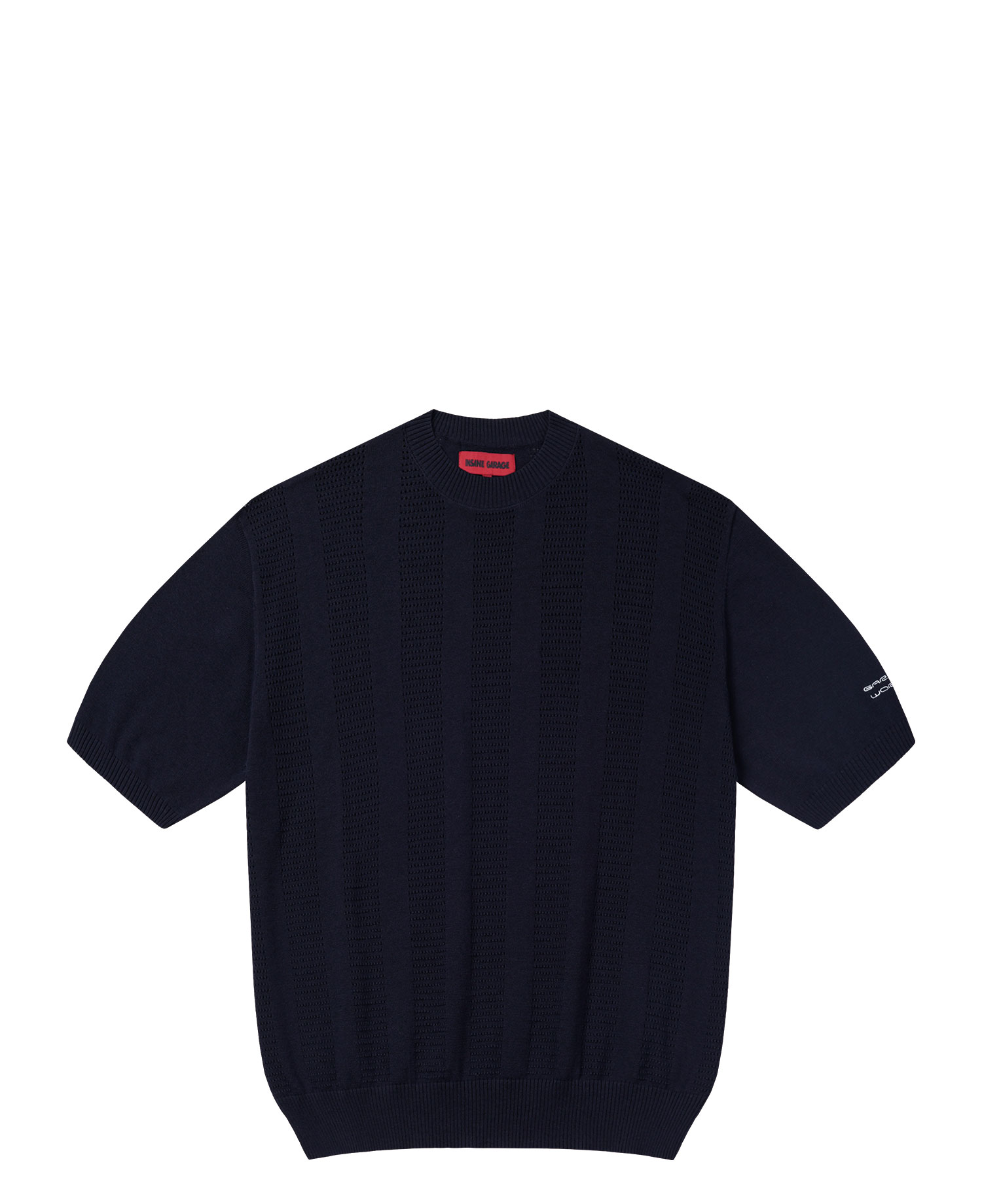 INSANE PUNCHING KNIT SHORT SLEEVE NAVY