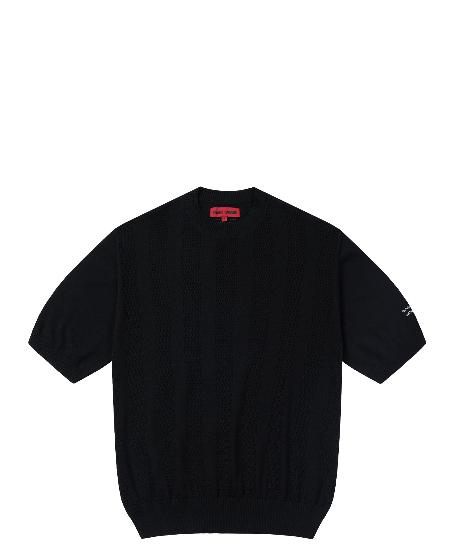 INSANE PUNCHING KNIT SHORT SLEEVE BLACK