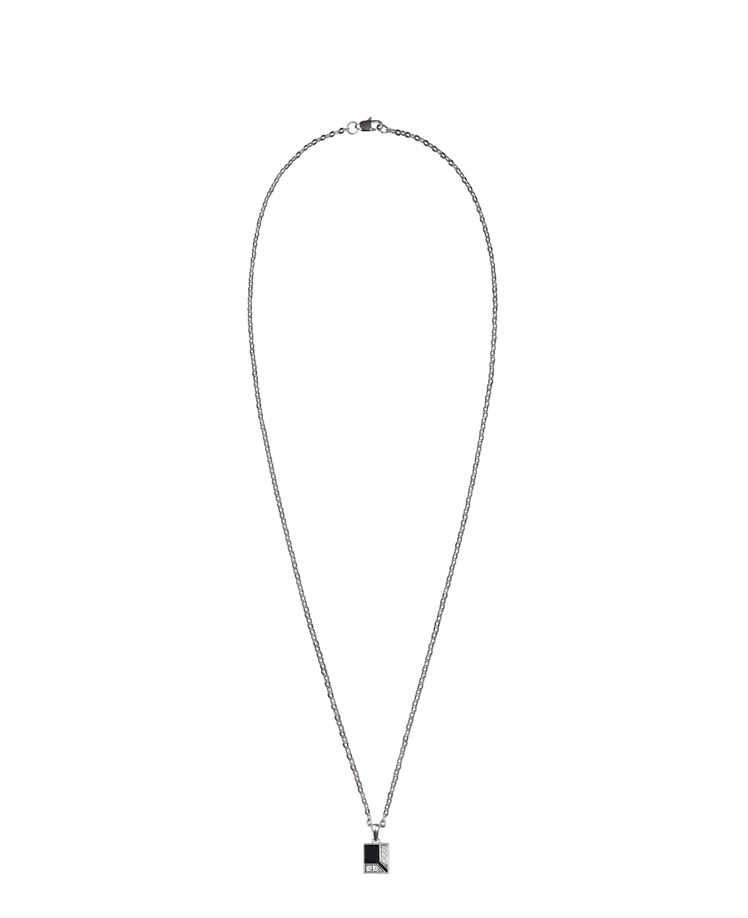 INSANE SQUARE PENDANT NECKLACE_SILVER