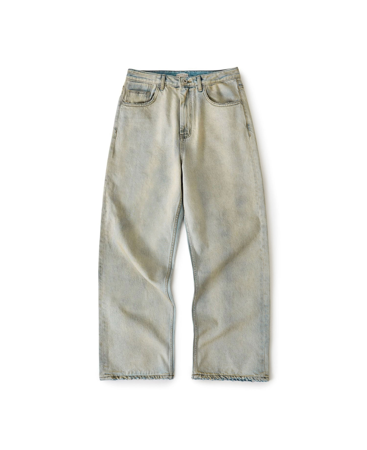 [HANDSEND] WASHED STRAIGHT DENIM PANTS_VINTAGE LIGHT BLUE