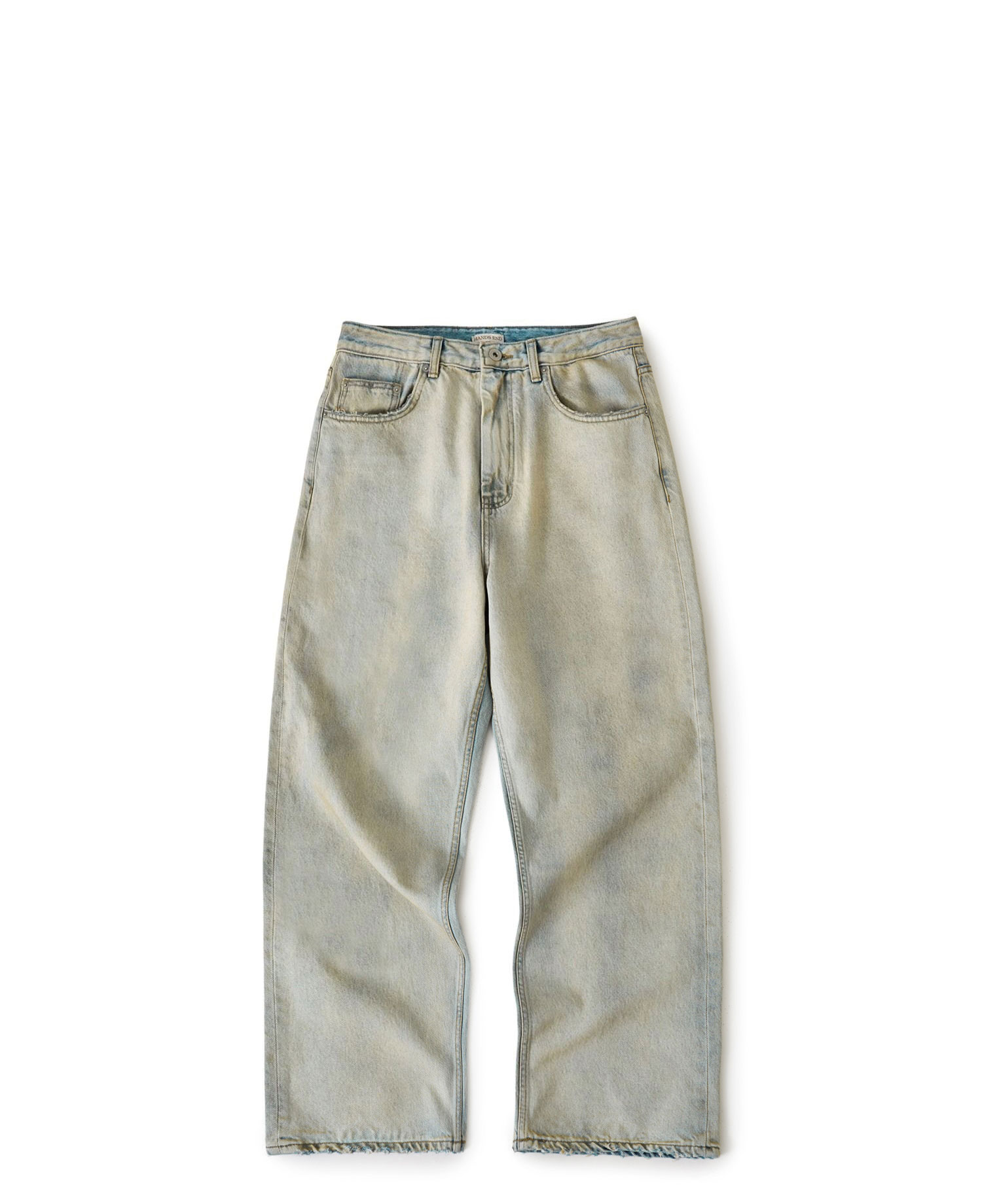 [HANDSEND] WASHED STRAIGHT DENIM PANTS_VINTAGE LIGHT BLUE