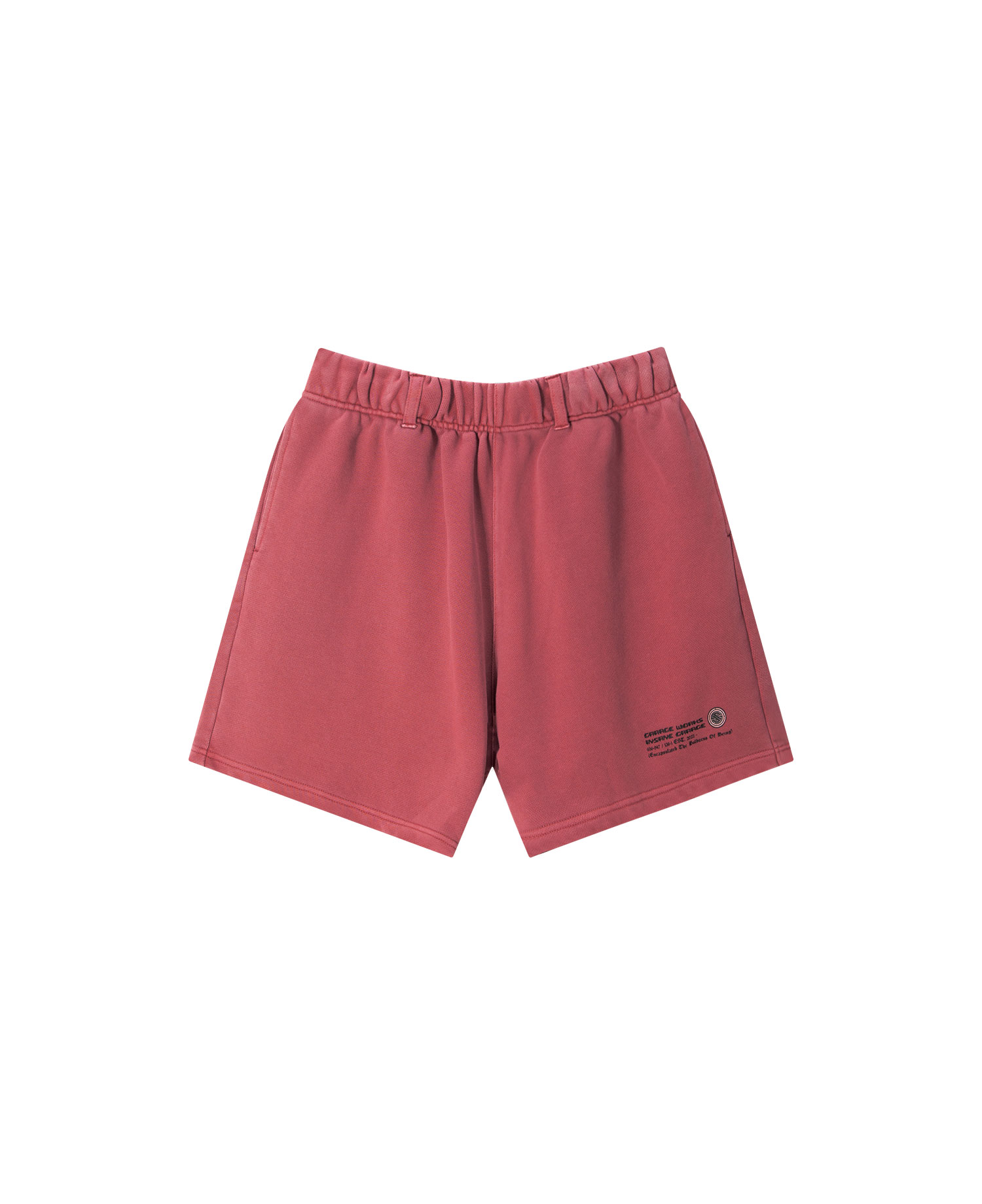 INSANE BASIC GRAPHIC SWEAT SHORTS_RED