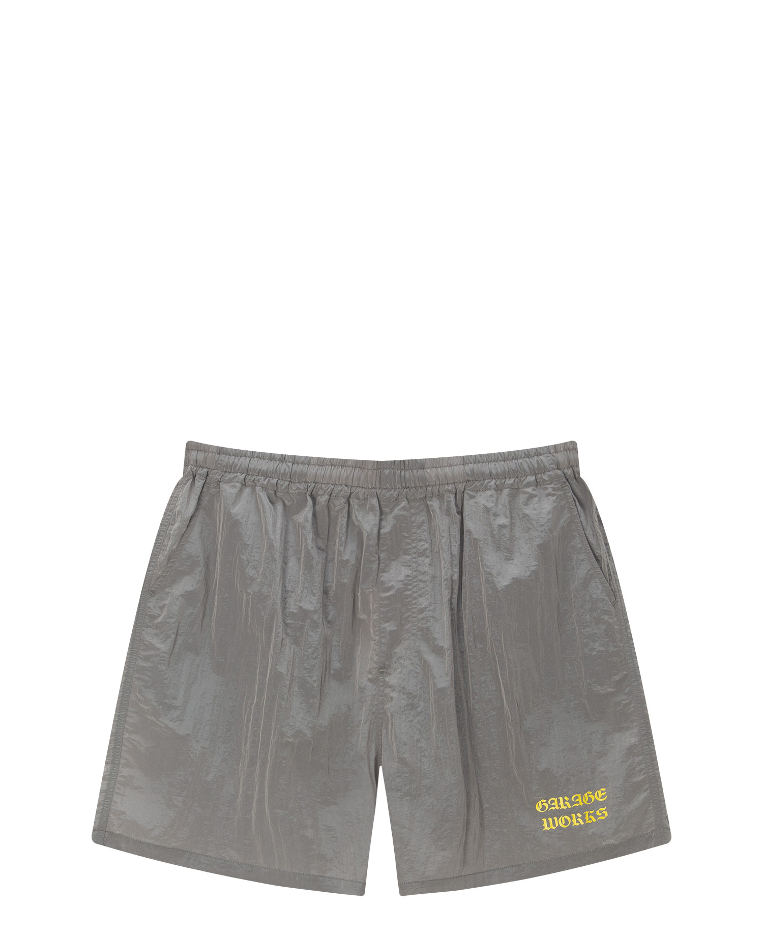 INSANE BASIC GRAPHIC NYLON SHORTS_GRAY