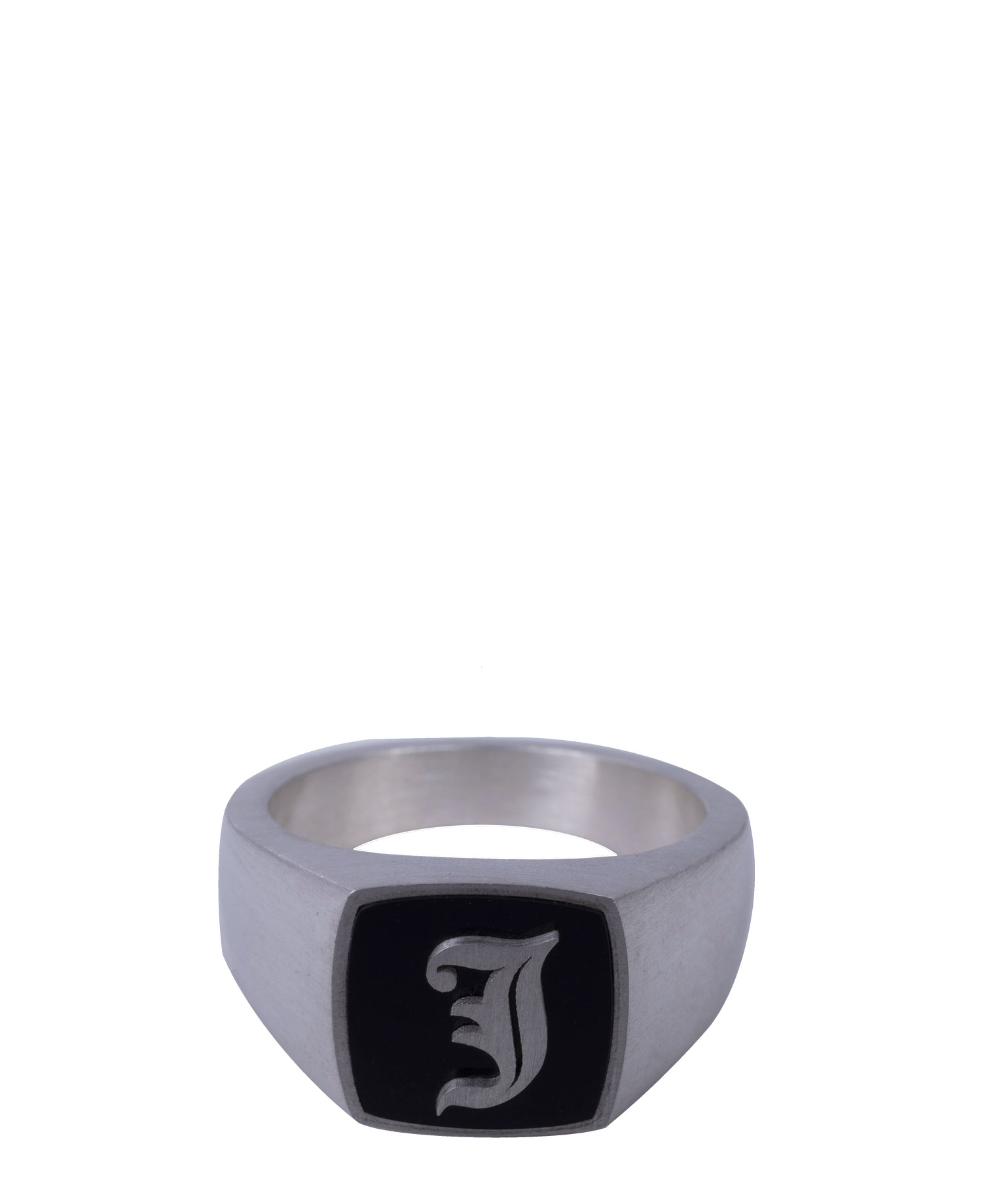 [JOSILVER] ONIX INITIAL RING