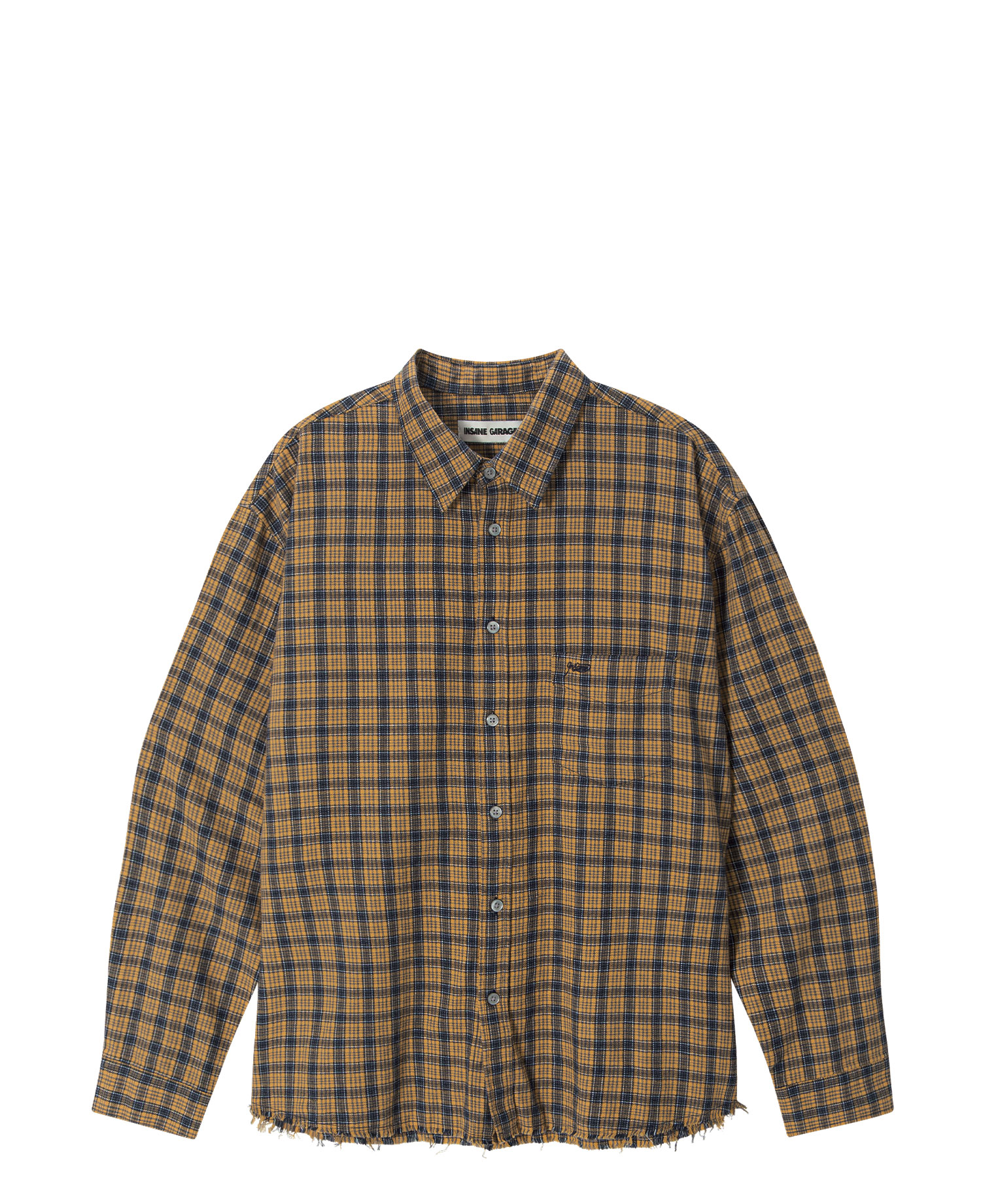 INSANE WASHED CHECK SHIRT_YELLOW