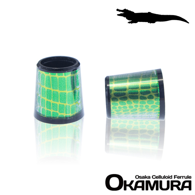 오카무라 OKAMURA 카이만 셀룰로이드 아이언 페럴 [HI-36-37 KIWI-1 GREEN]