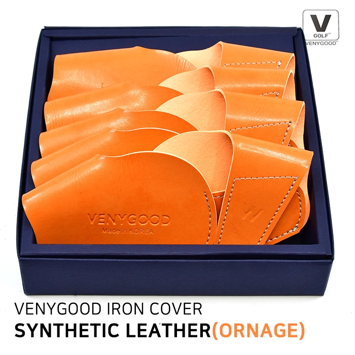 베니굿 VENYGOOD IRON COVER SYNTHETIC LEATHER 아이언 가죽 커버 (오랜지)