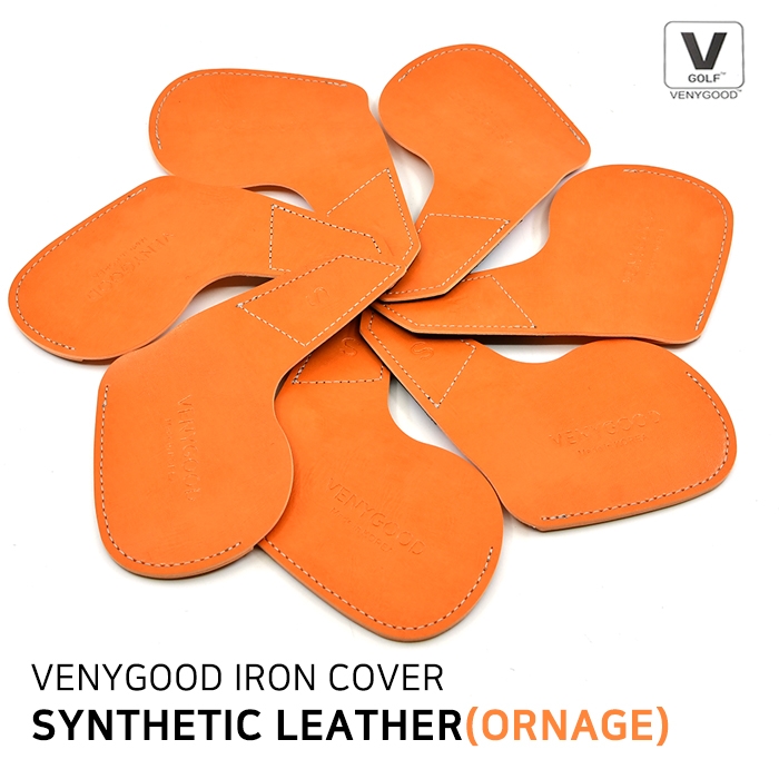 베니굿 VENYGOOD IRON COVER SYNTHETIC LEATHER 아이언 가죽 커버 (오랜지)